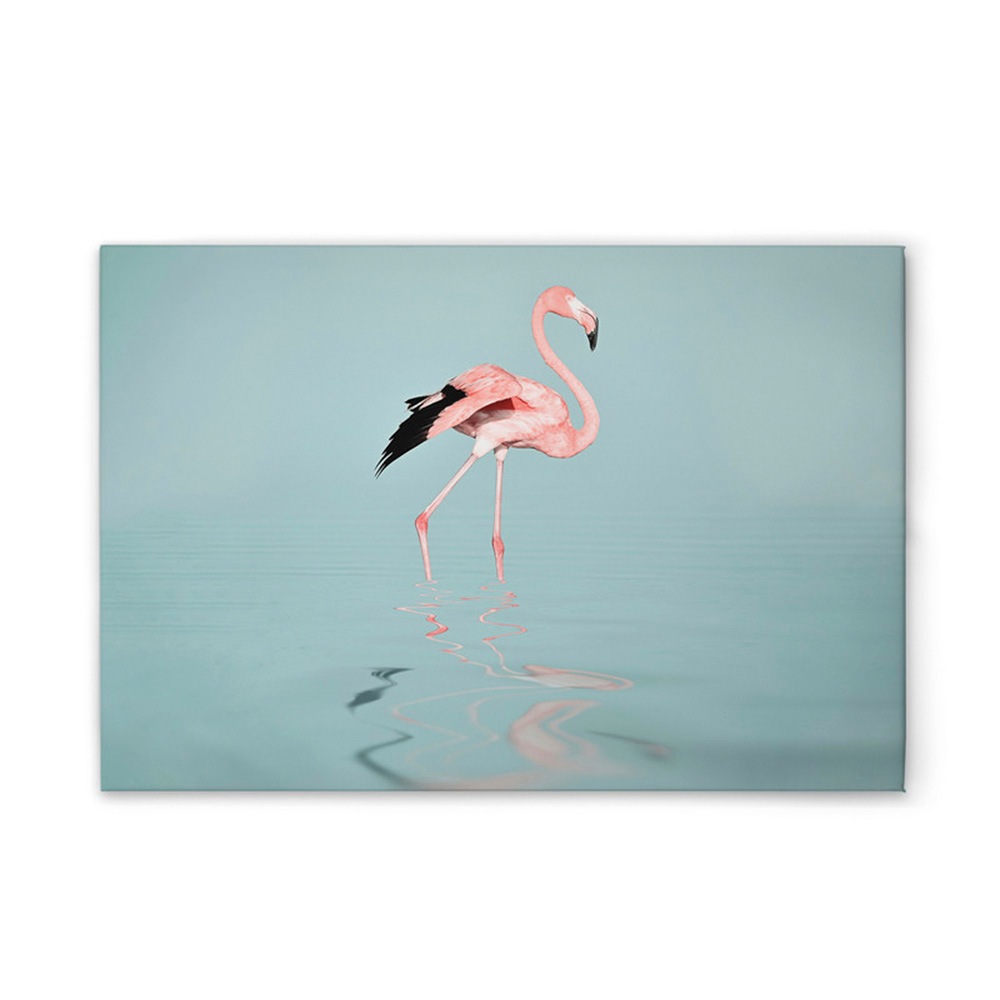 A.S. Création Leinwandbild »Flamingo Water - Wandbild Blau Rosa Grau Keilra günstig online kaufen