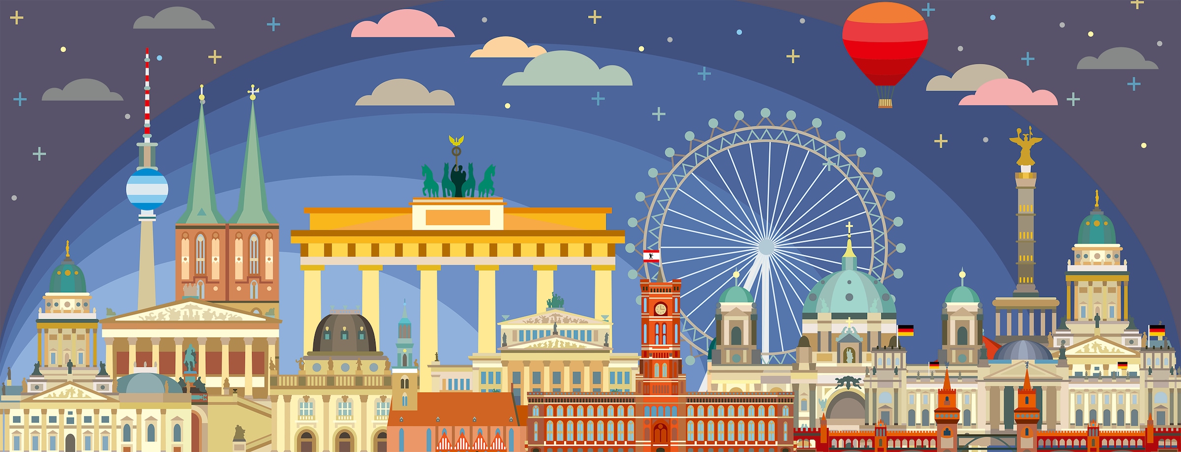 Ravensburger Puzzle »Panorama, Nachts in Berlin« Made in Germany