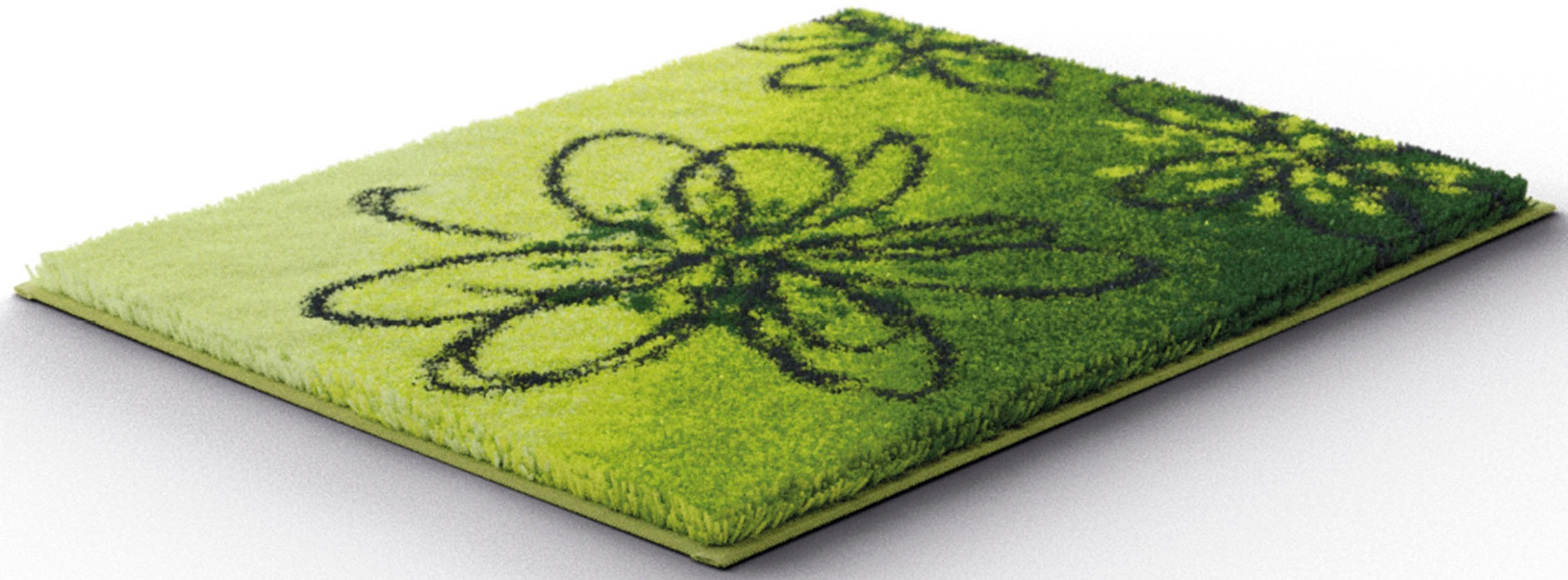 Grund Badematte »Lusia« Höhe 20 mm rutschhemmend beschichtet fußbodenheizungsgeeignet Florales Design mit sanftem Farbverlauf, 5 Jahre Garantie