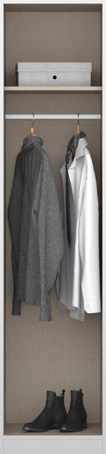 rauch Drehtürenschrank »Kleiderschrank Schrank Garderobe Garderobenschrank HOMBURG«, in 2 Breiten mit moderner Hochglanzfront MADE IN GERMANY