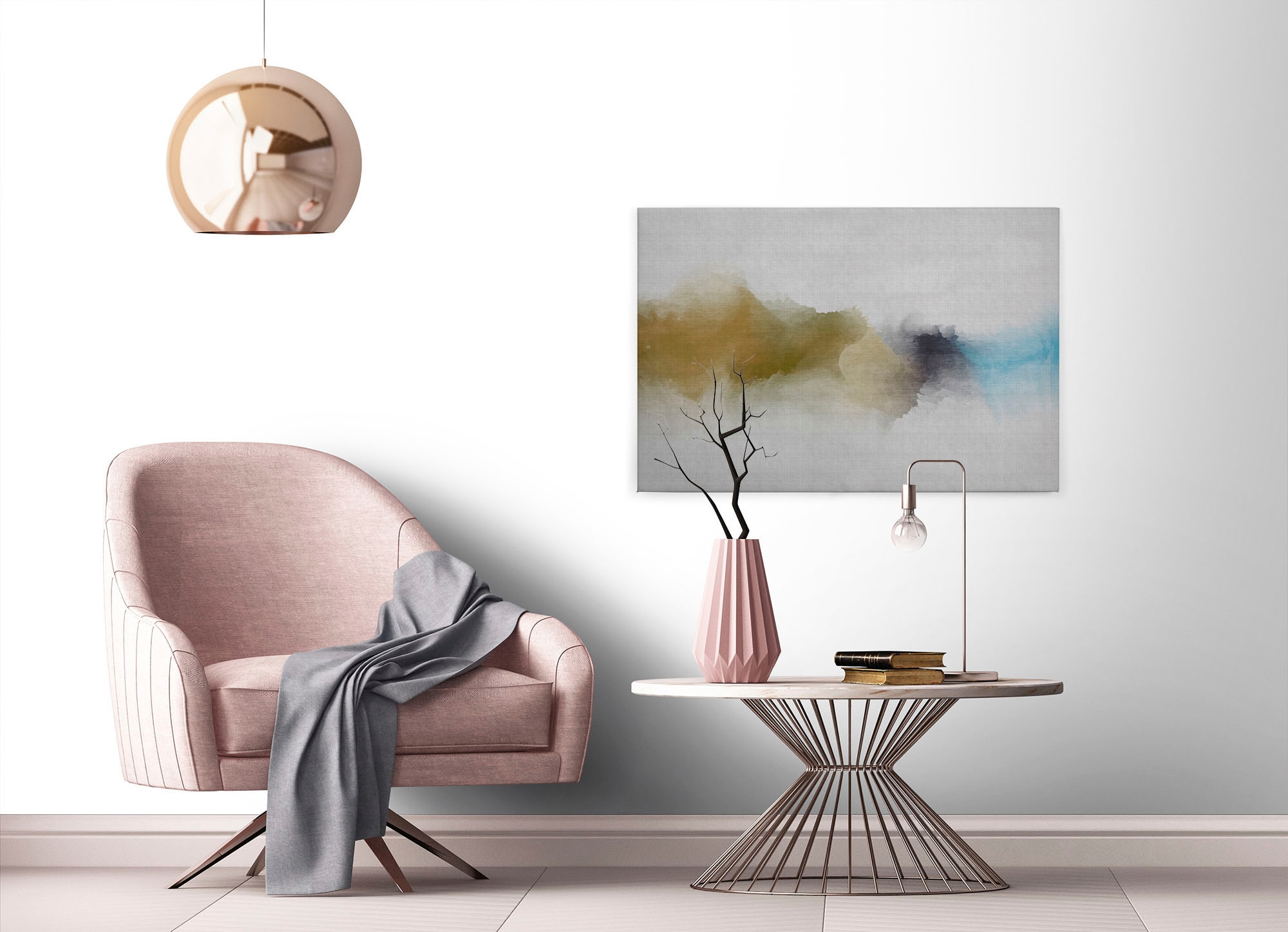 A.S. Création Leinwandbild »daydream 3«, Kunst-Abstrakt-Kinder, (1 St.), Keilrahmen Bild Farben Grau Bunt Leinwand-Bild Wohnzimmer modern Wand