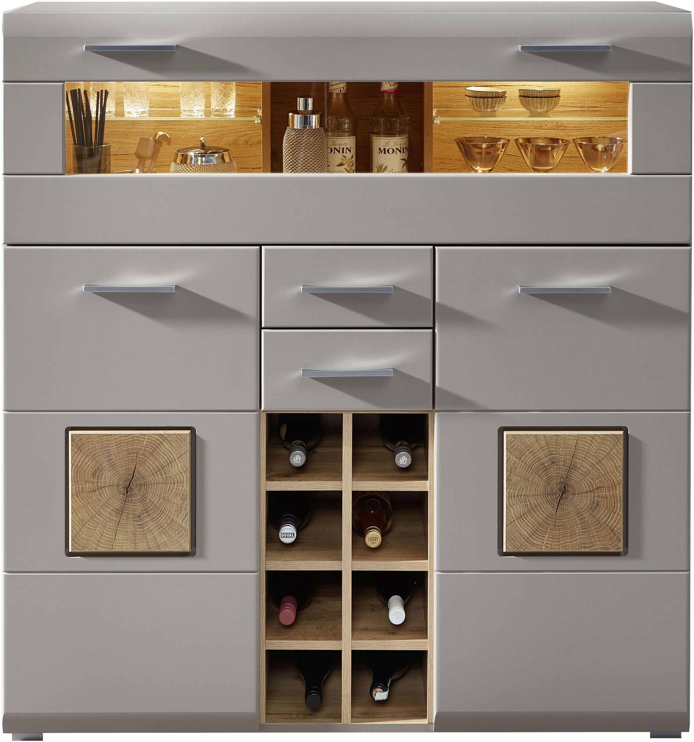 Innostyle Barschrank "FUN PLUS II", 2 Holztüren, 19 Fächer, 1 Klappe, Softc günstig online kaufen