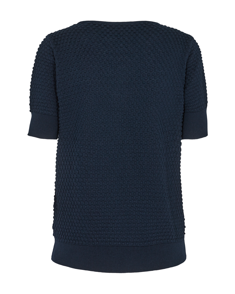 FREEQUENT Kurzarmpullover »FQDODO-PU-DOTTIE-SS«, mit schöner Struktur