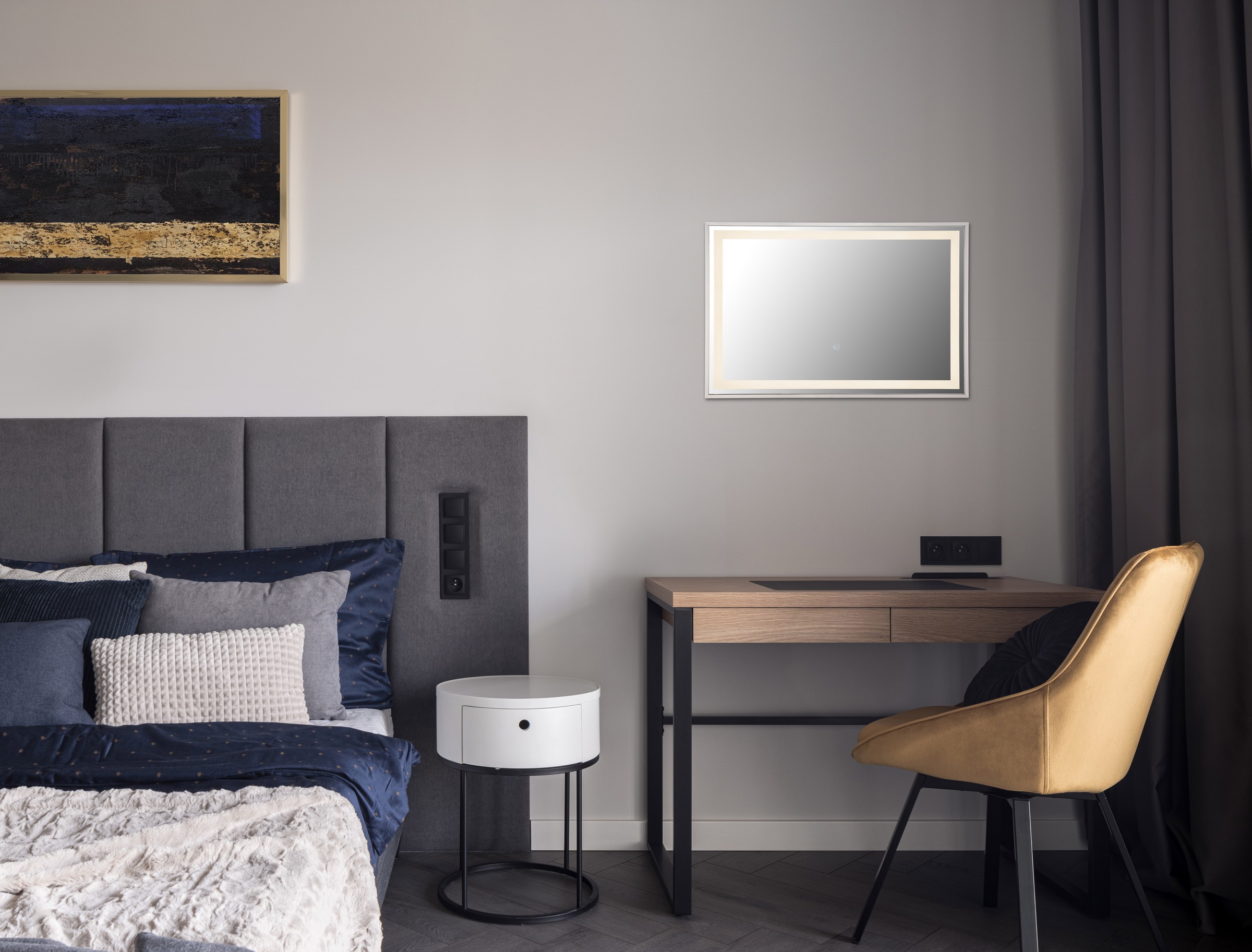 GLOBO LIGHTING Spiegelleuchte »RIVAS« LED-Modul 1 Stk. warmweiß - kaltweiß Spiegel Flur Schlafzimmer Badezimmer dimmbar Farben