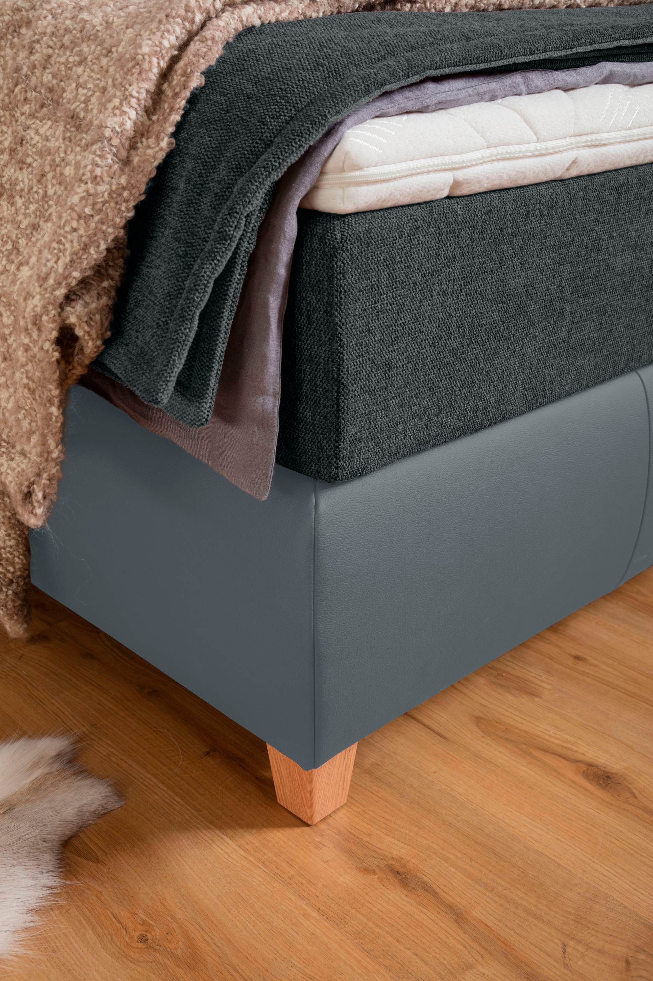 alina Boxspringbett »Luella«, ADA trendline Boxspringbett, inkl. Matratze und Viscoschaum-Topper
