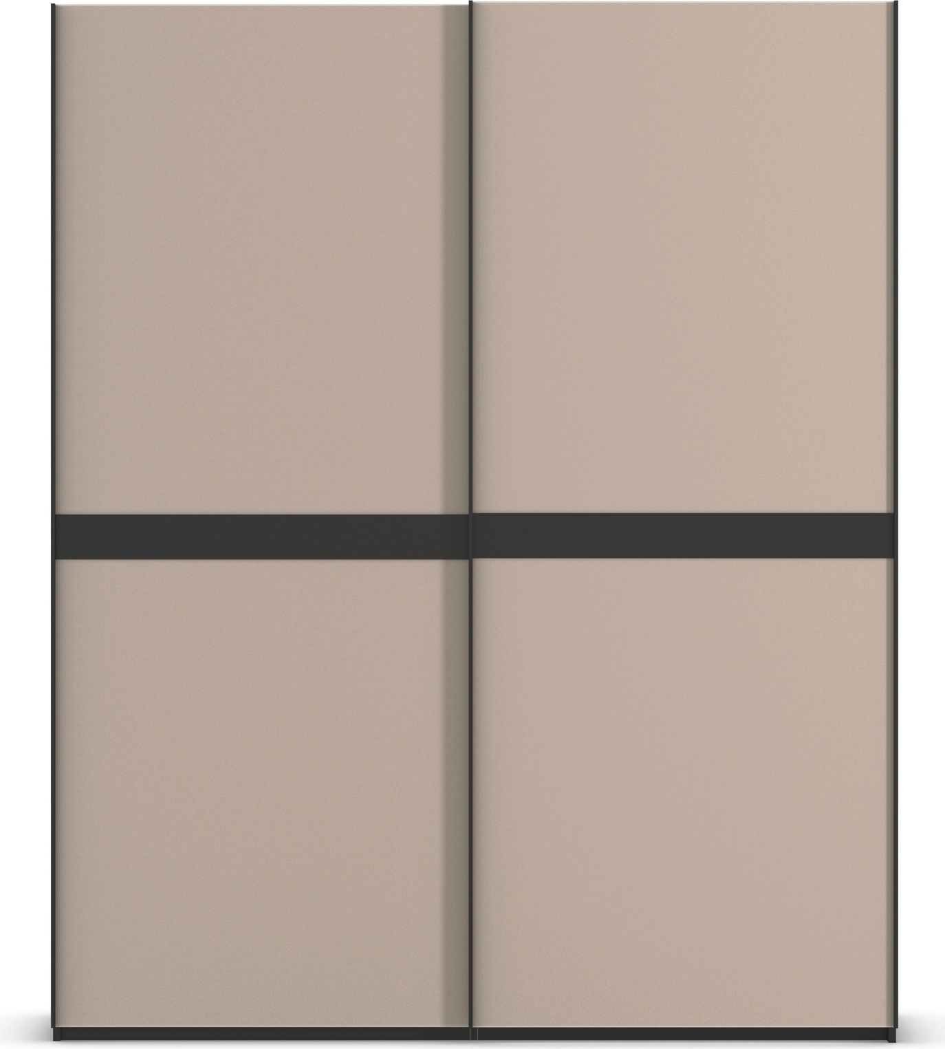 rauch Schwebetürenschrank »Kleiderschrank Schrank Garderobe Schlafzimmerschrank SCALE-LINE«, edle Optik mit Bauchbinde in Korpusfarbe mit Glasfront MADE IN GERMANY