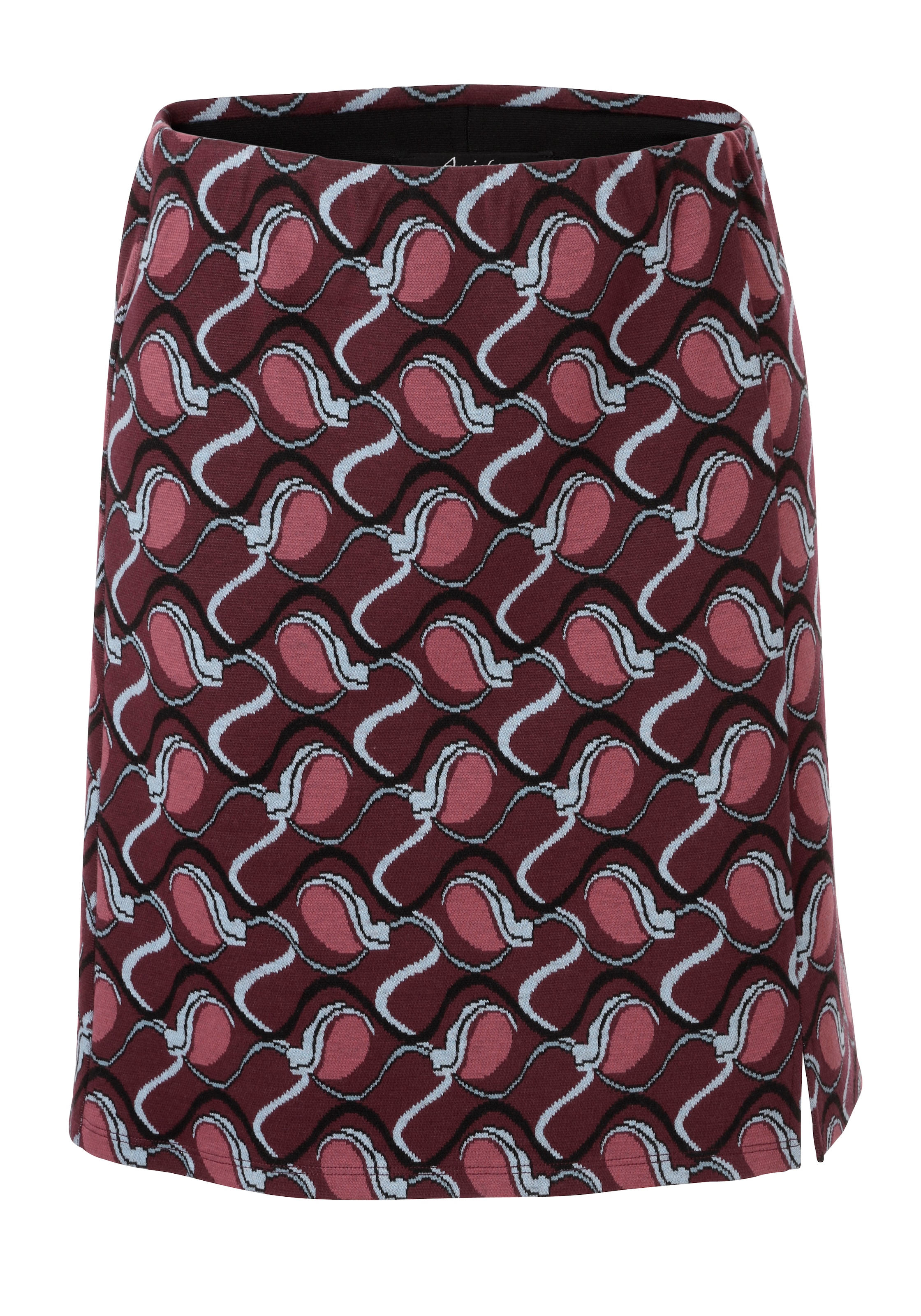 Aniston CASUAL Minirock, mit trendfarbigen, grafischem Retro-Muster - NEUE KOLLEKTION