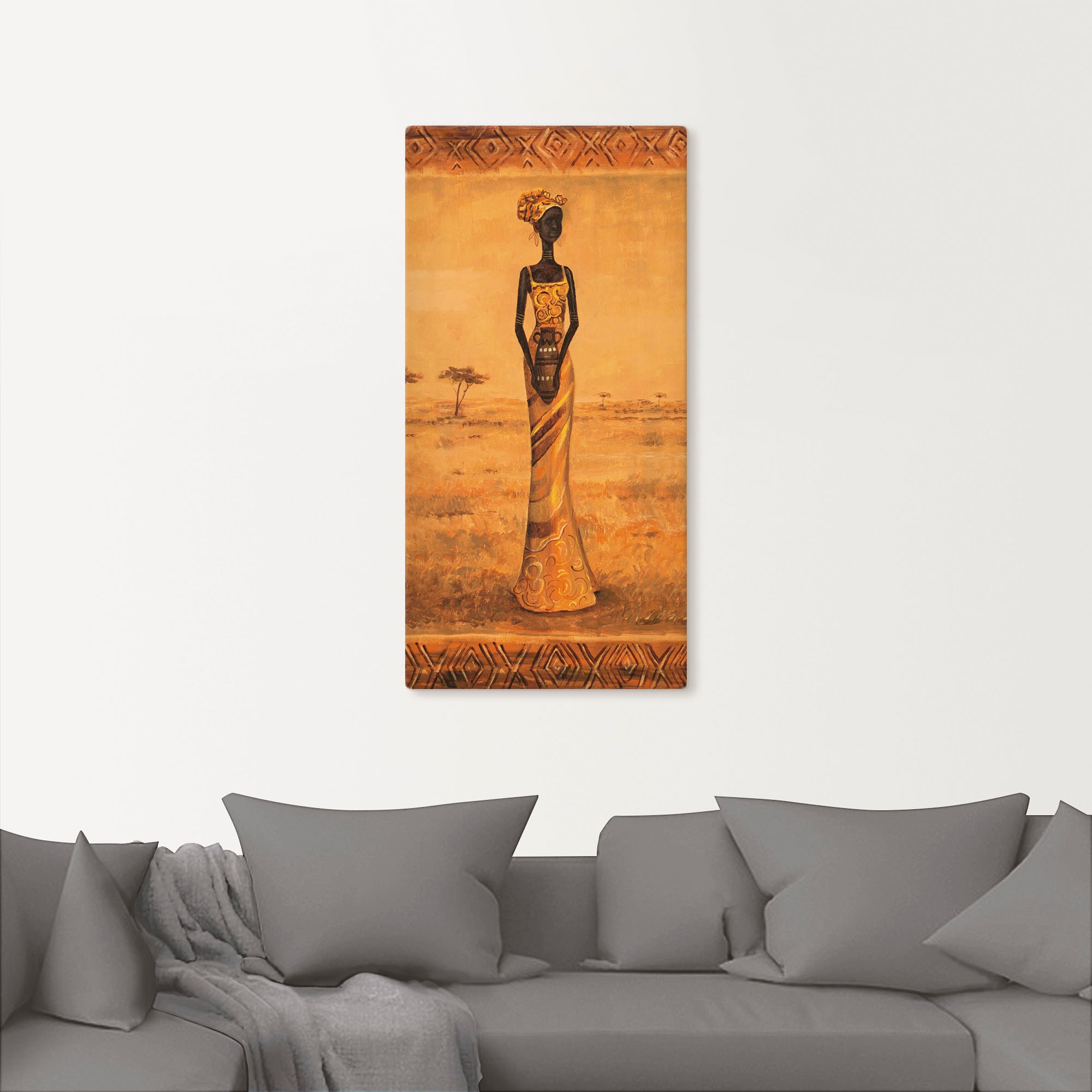 Artland Wandbild »Afrikanische Eleganz II«, Frau, (1 St.), als Leinwandbild günstig online kaufen