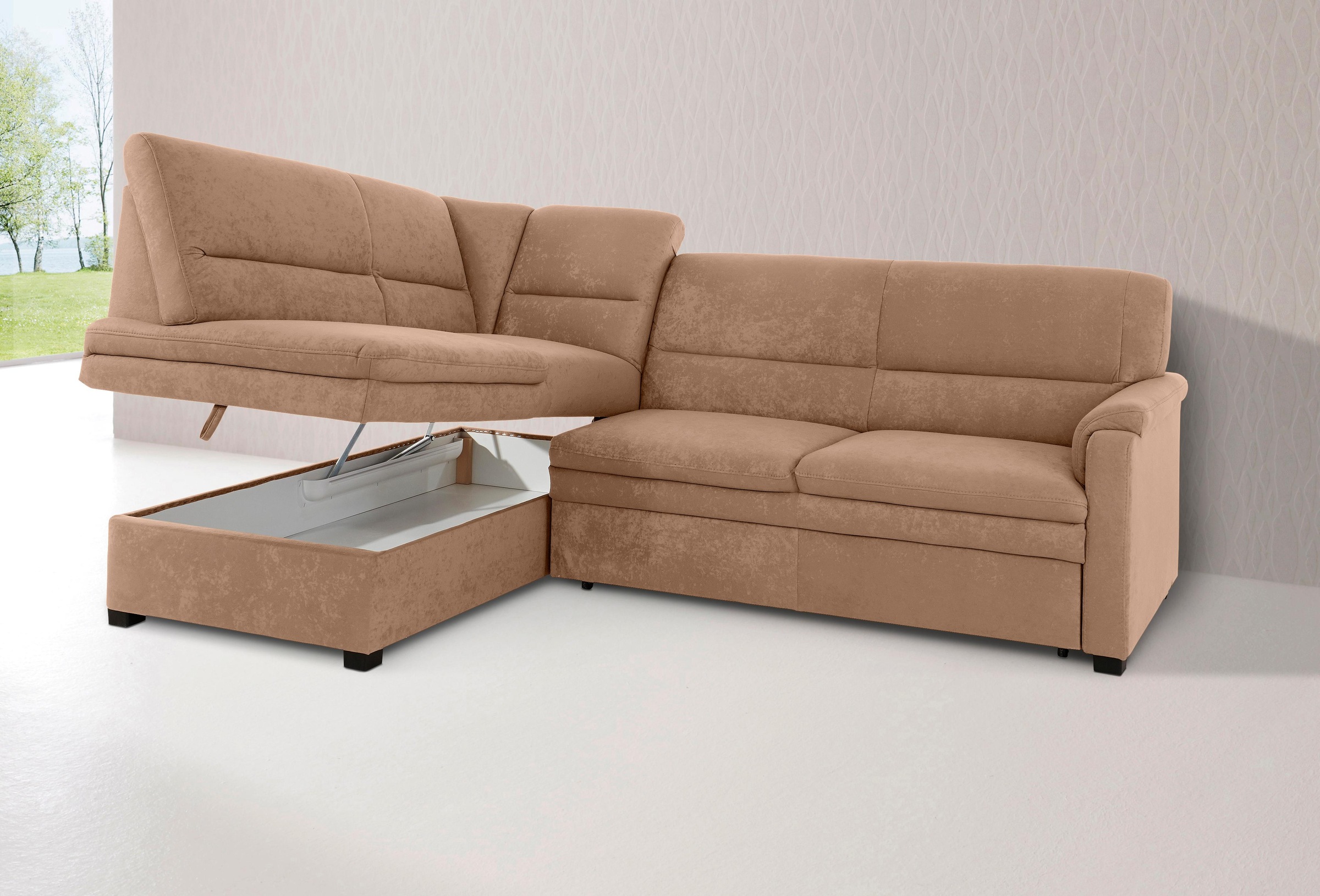 sit&more Ecksofa Pisa L-Form, mit Federkern, günstig online kaufen