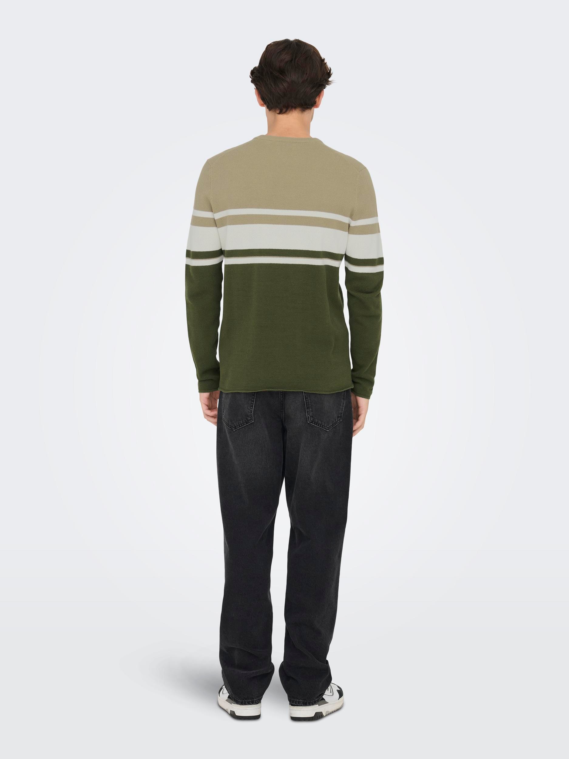 ONLY & SONS Rundhalspullover »ONSNIGUEL REG 12 BLOCK CREW KNIT«