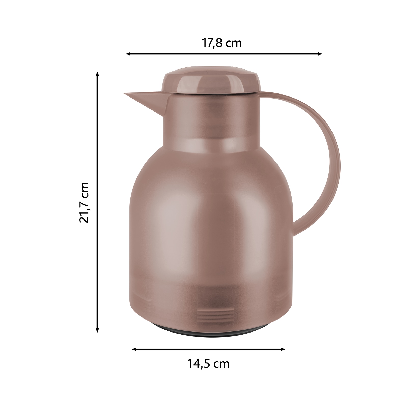 Emsa Isolierkanne »Samba«, 1 l, zeitloses Design, einfacher Knopfdruck, 24h kalt, 12h warm