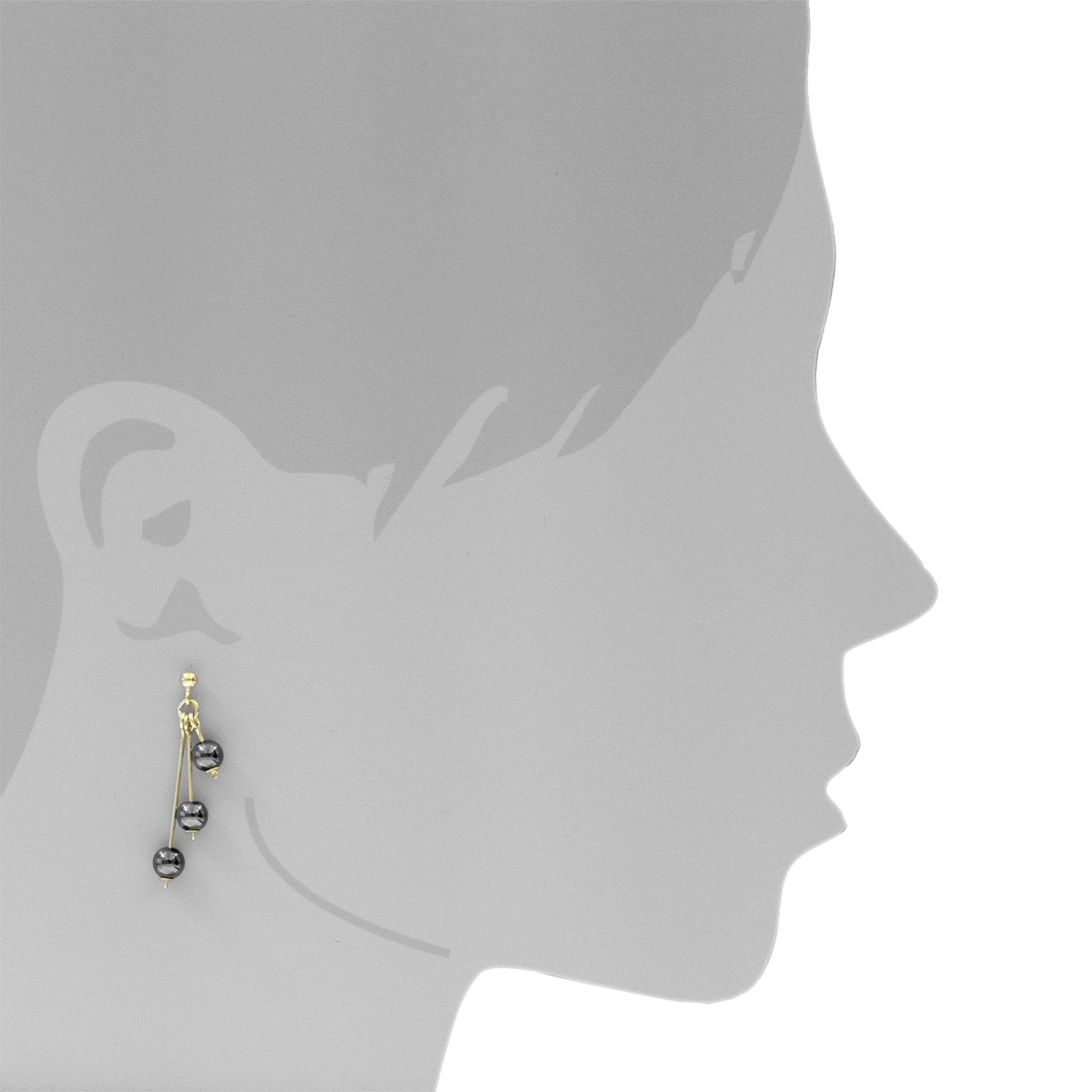 OSTSEE-SCHMUCK Paar Ohrhänger »Ostsee-Schmuck Ohrhänger Kugel 6 mm Hämatit«