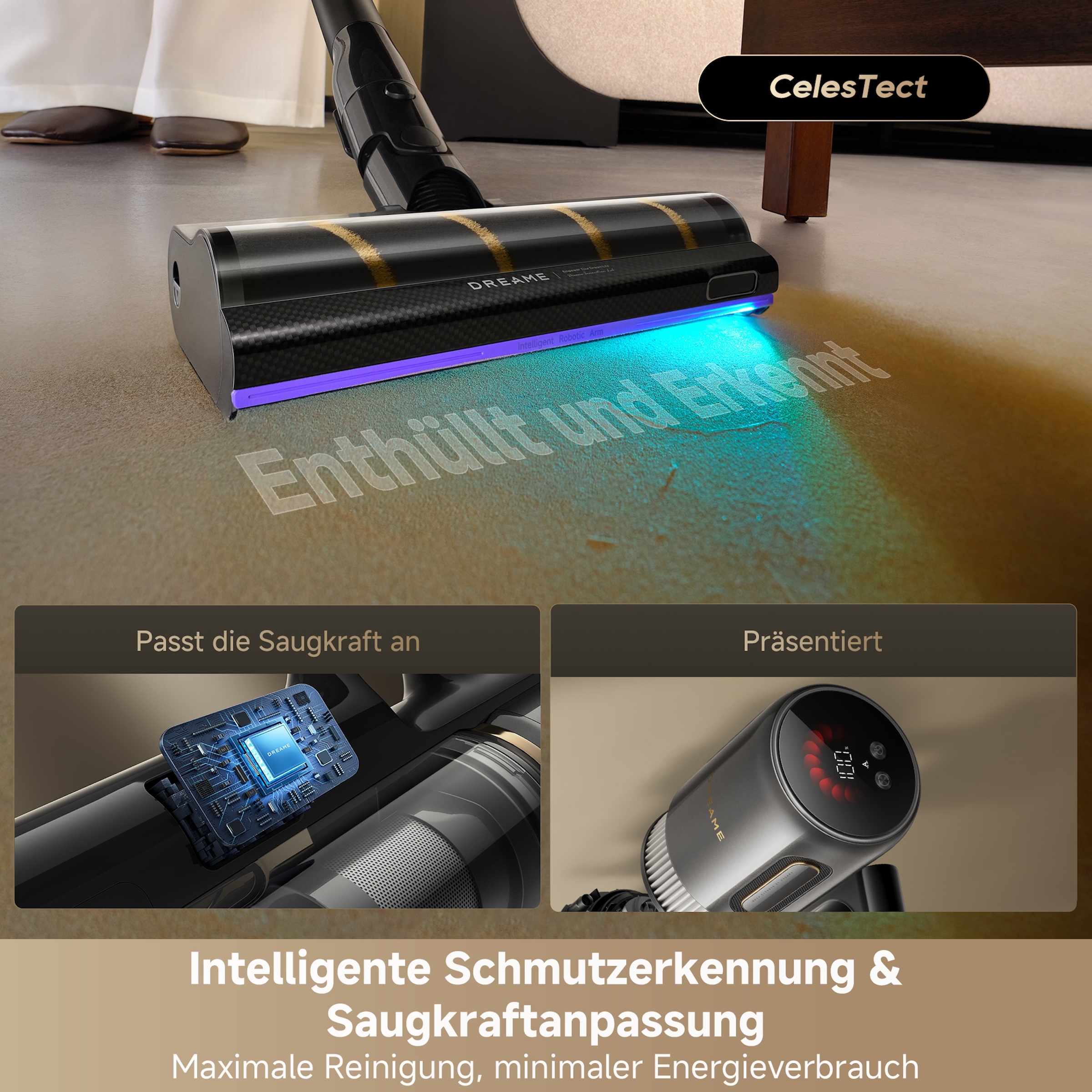 Dreame Akku-Stielstaubsauger »V20 Pro« kabellos mit Lithium-Ionen Akku, mit 90 Minuten Laufzeit