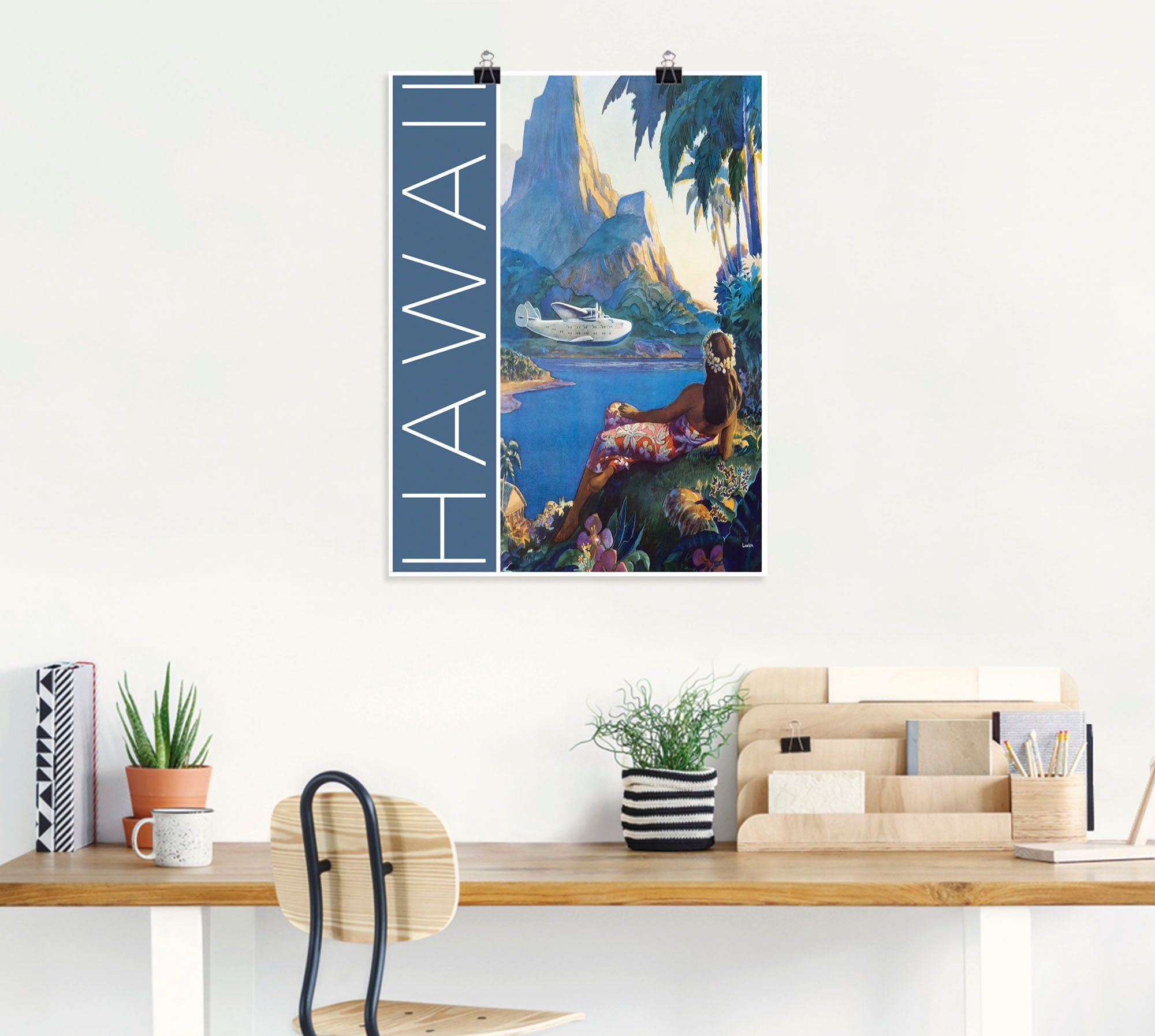 Artland Poster »Hawaii Vintage Reiseplakat« Amerika 1 Stk. tlg. als Alubild günstig online kaufen