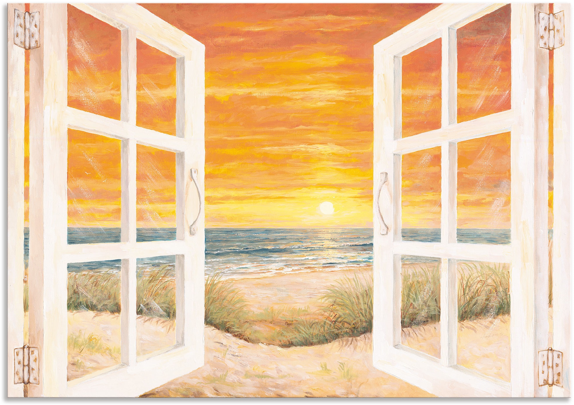 Artland Wandbild »Fenster online Wandaufkleber St.), bestellen Meer«, zum Poster in versch. Alubild, (1 Leinwandbild, als Meer Bilder, Größen oder