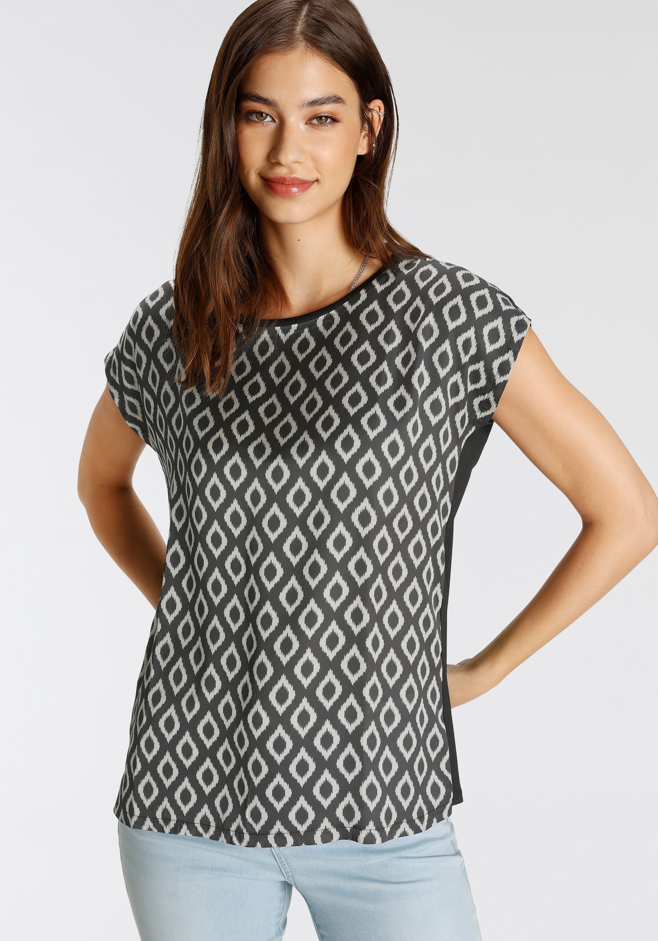 Tamaris Shirtbluse, mit trendigem Print kaufen bequem