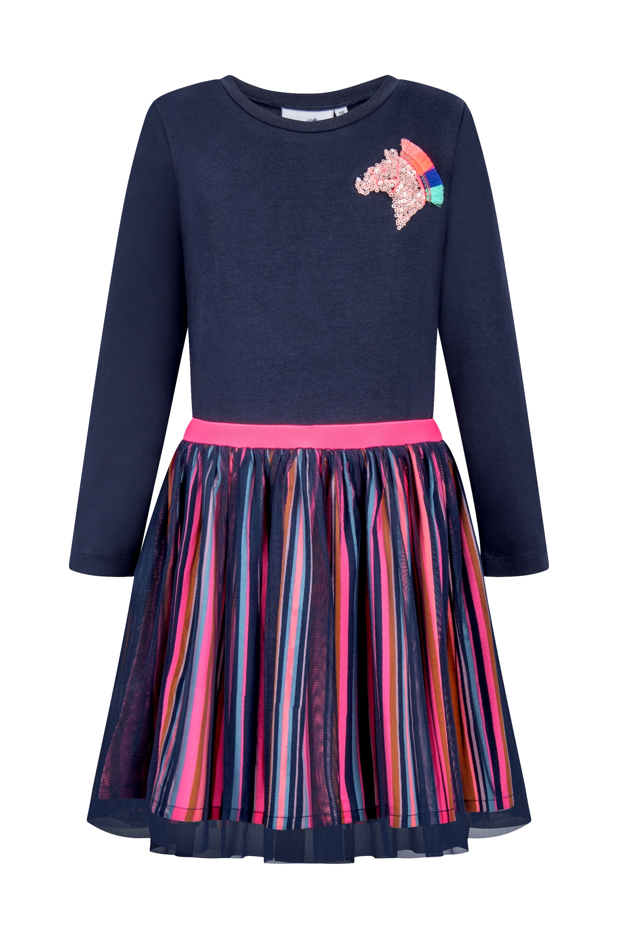 happy girls Jerseykleid, mit angesetztem Rock im Streifen-Look