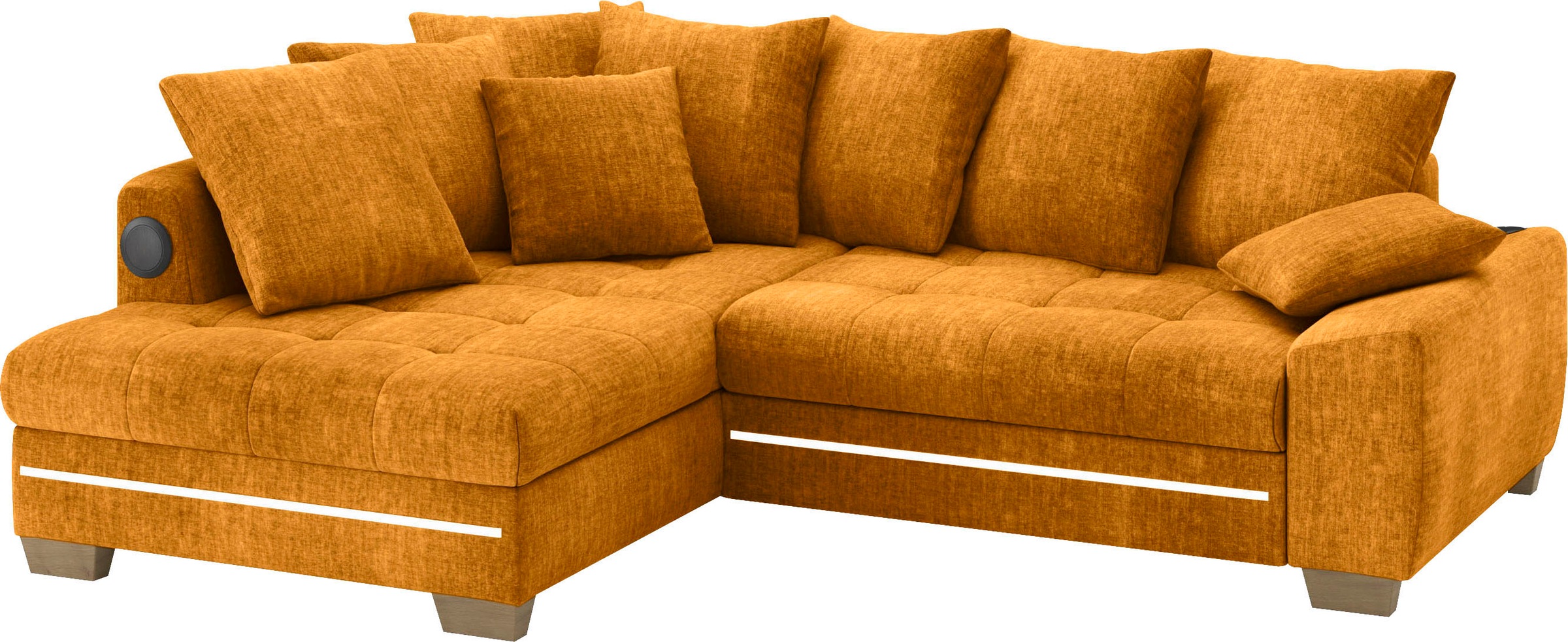 Mr. Couch Ecksofa »Nikita II, L-Form«, mit Kaltschaum, RGB-LED, Soundsystem günstig online kaufen
