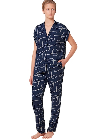 Pyjama »Boyfriend Fit PW 01«, (Set, 2 tlg.), Triumph-Logodruck