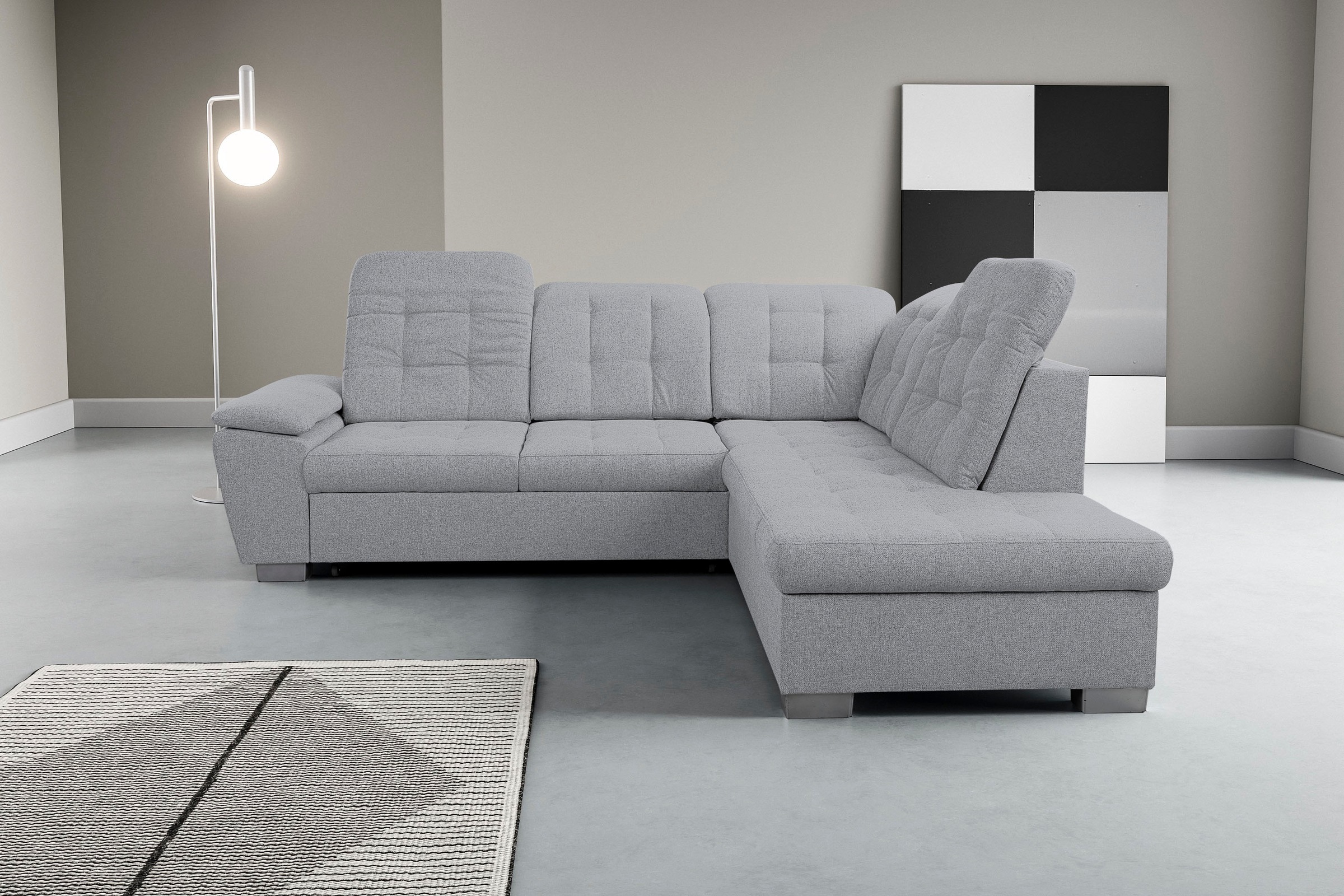 WERK2 Ecksofa »Bonny inkl. Kopfteilverstellung, Bettfunktion, Stauraum, L-F günstig online kaufen