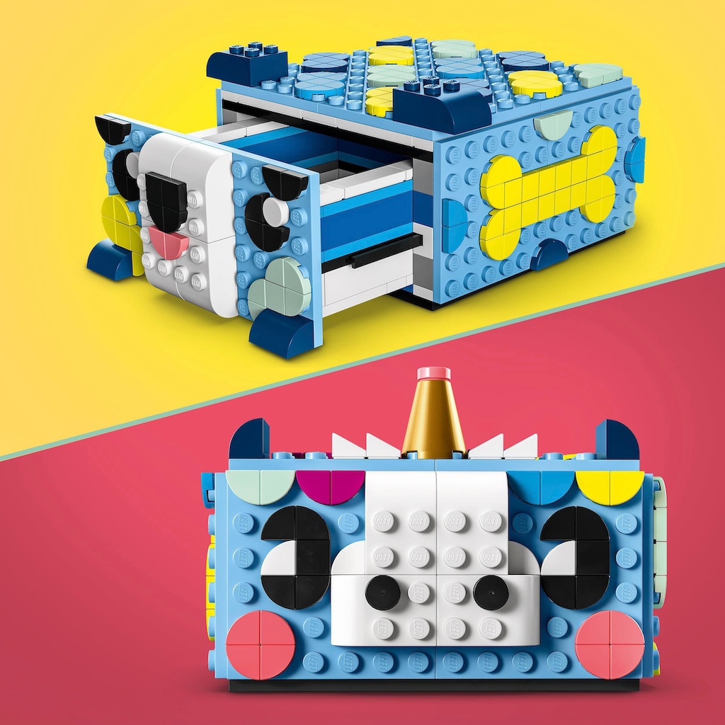 LEGO® Konstruktionsspielsteine »Tier-Kreativbox mit Schubfach (41805), LEGO® DOTS«, (643 St.)