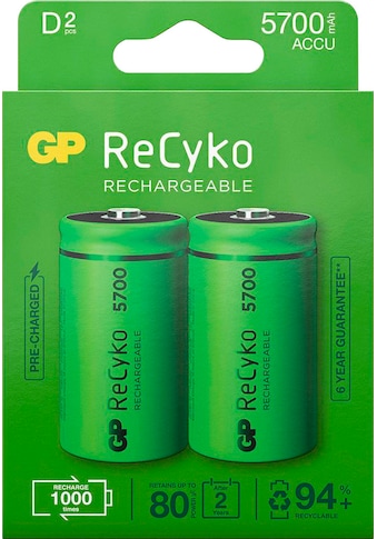 GP Batteries Akku »D Mono Akku GP NiMH 5700 mAh ReCyko 1,2V 2 Stück«, D, 5700 mAh kaufen