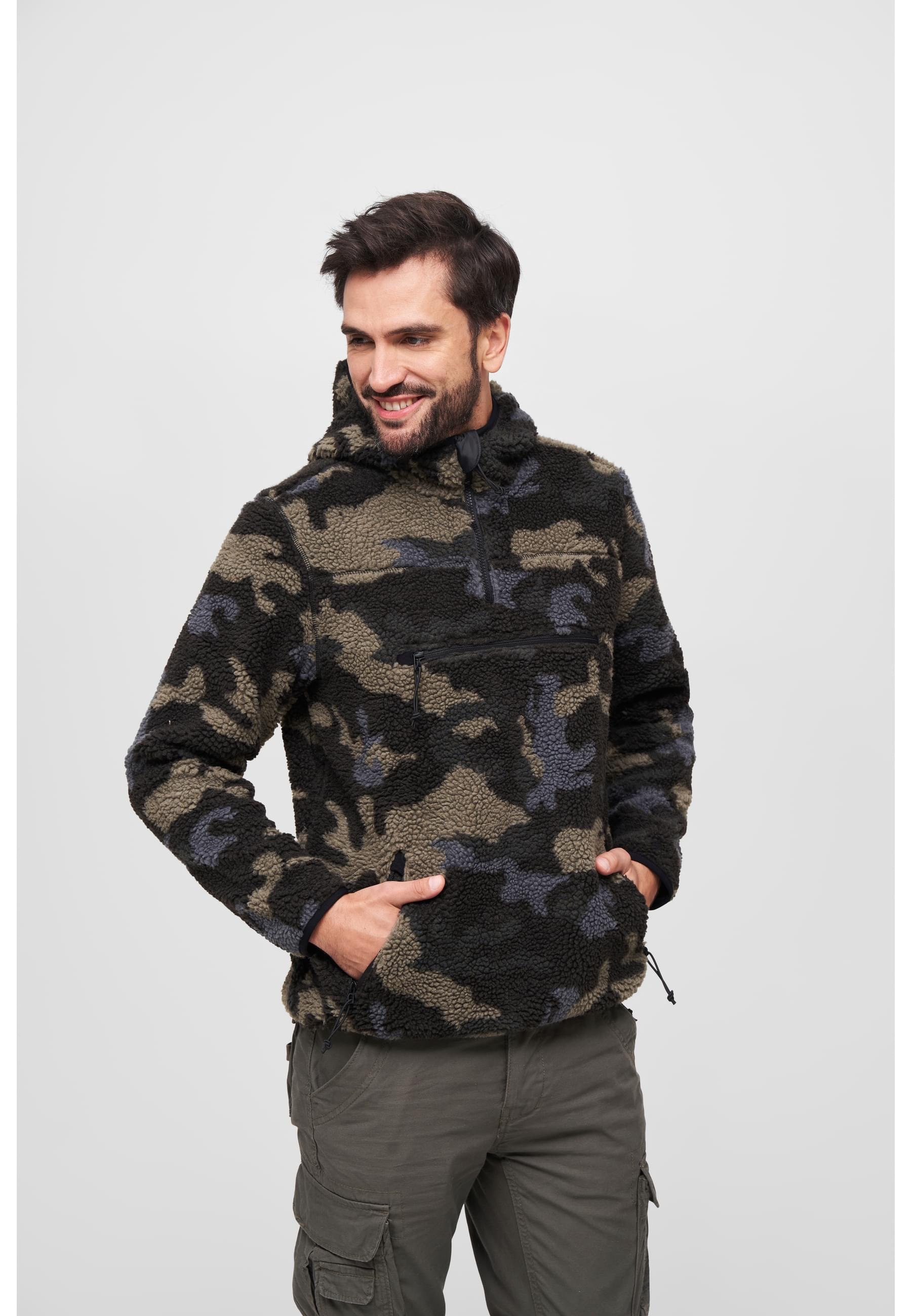 Brandit Anorak »Brandit Herren Teddyfleece Worker Pullover« 1 Stk. tlg. mit Kapuze
