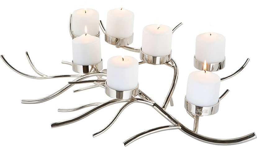 AM Design Kerzenständer »Kerzenhalter mit kunstvollen Ausbuchtungen«, (1 St.),  Stabkerzenhalter aus Glas, Dekoobjekt im Online-Shop bestellen