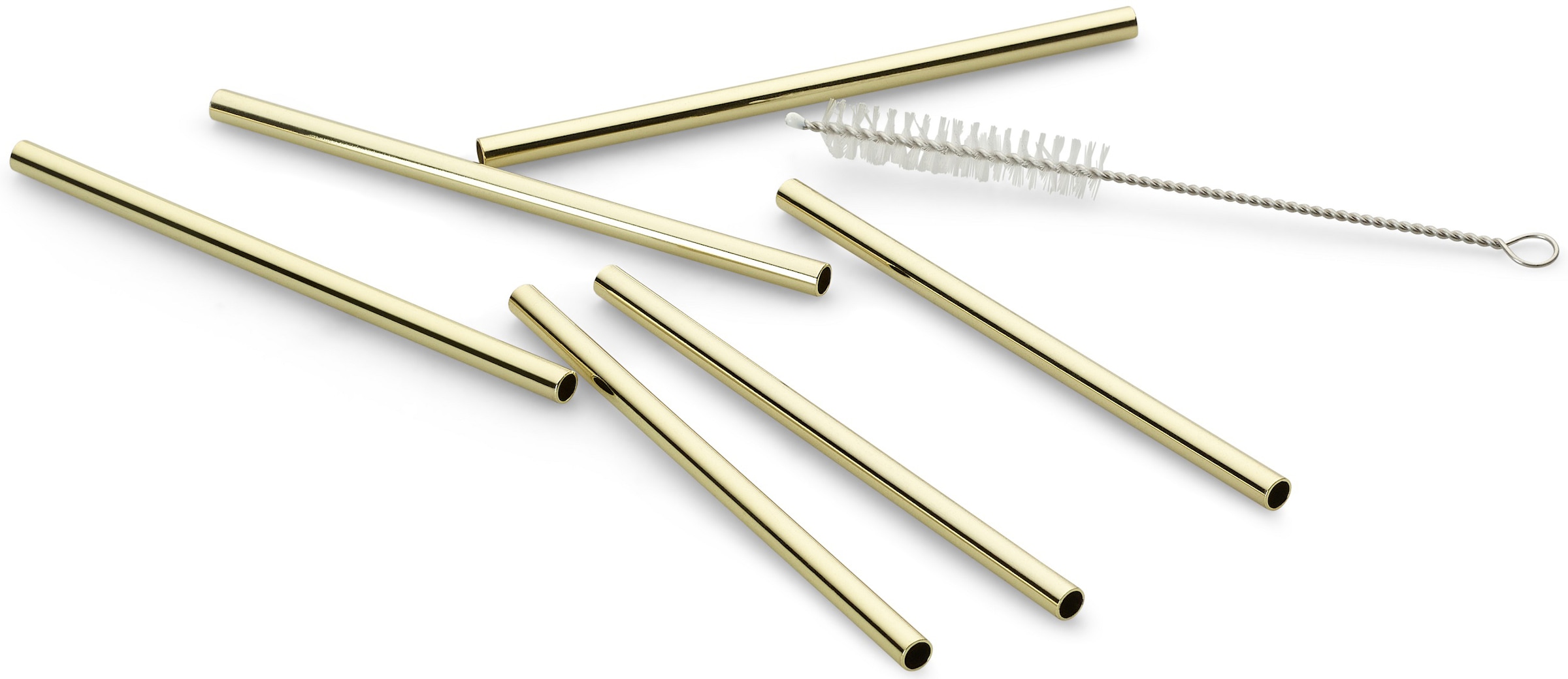 ECHTWERK Trinkhalme »Small« aus Edelstahl inkl. Reinigungsbürste, (Trinkhalm: 12cm,Bürste: 13, cm)