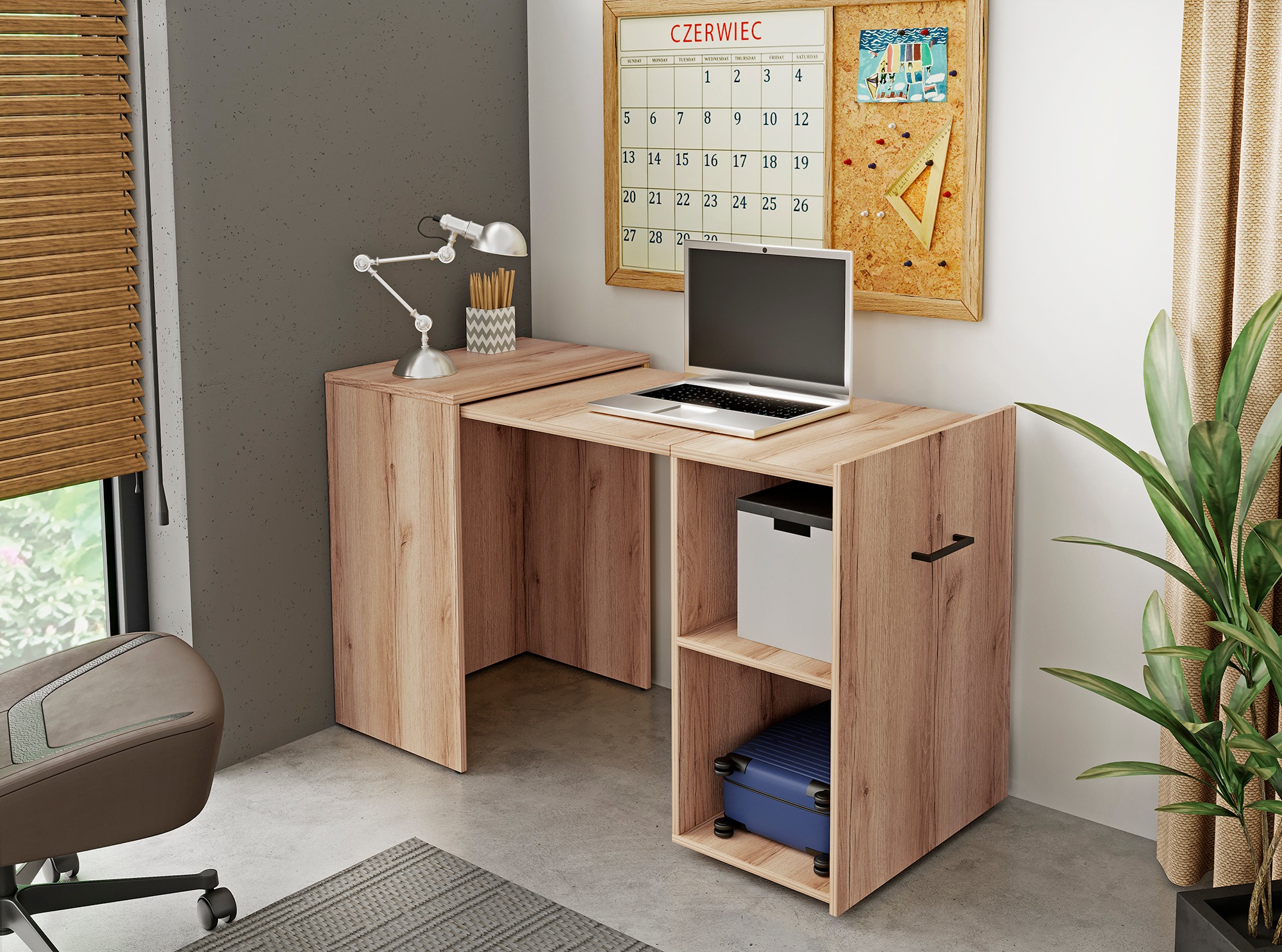 INOSIGN Schreibtisch »Smart«, platzsparende Kommode ausziehbar zu einem kom günstig online kaufen