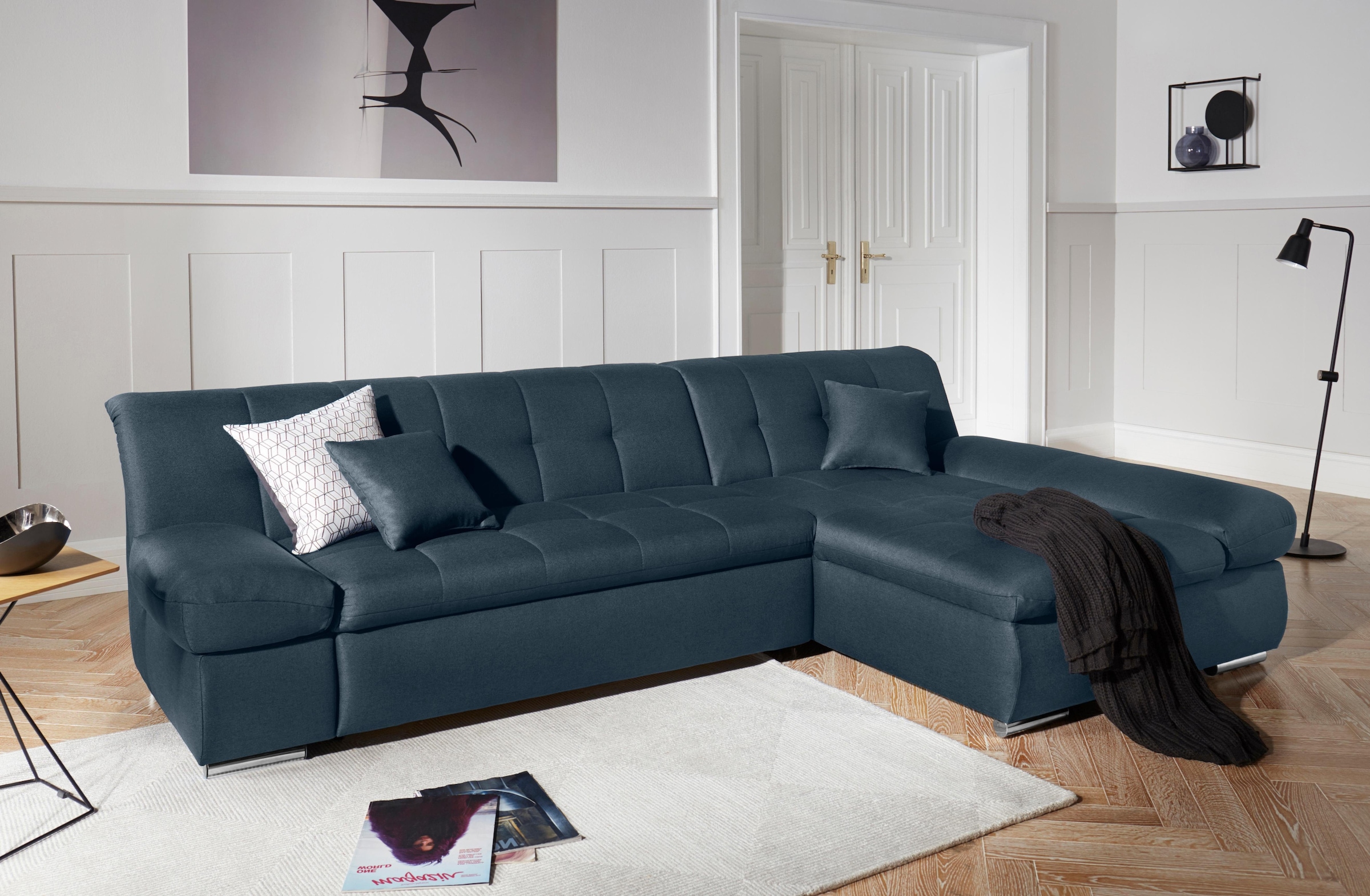DOMO collection Ecksofa »Mona L-Form«, wahlweise mit Bettfunktion