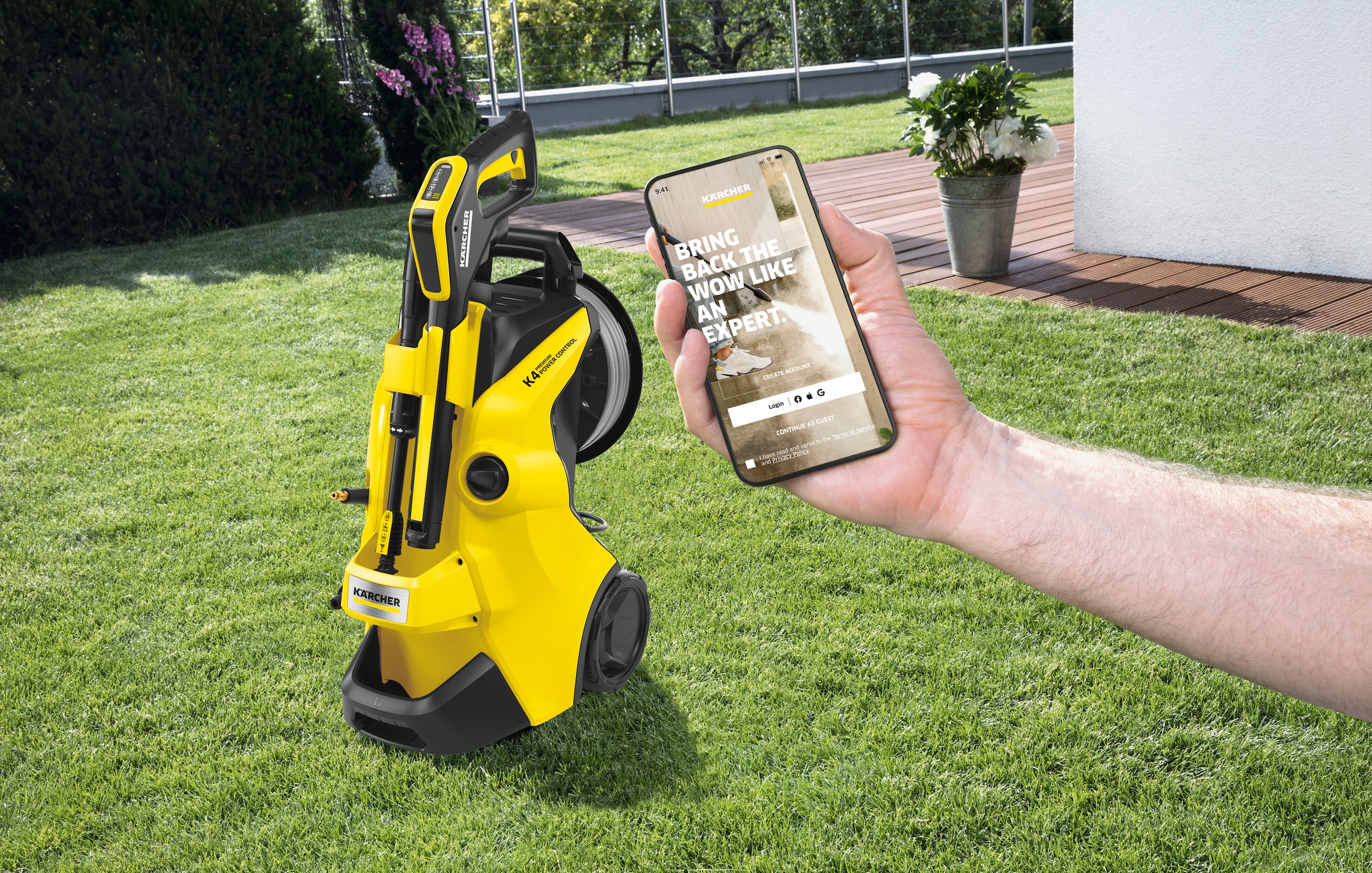 KÄRCHER Hochdruckreiniger »K 4 Premium Power Control Flex Home«, inkl. Home-Kit und Schlauchtrommel