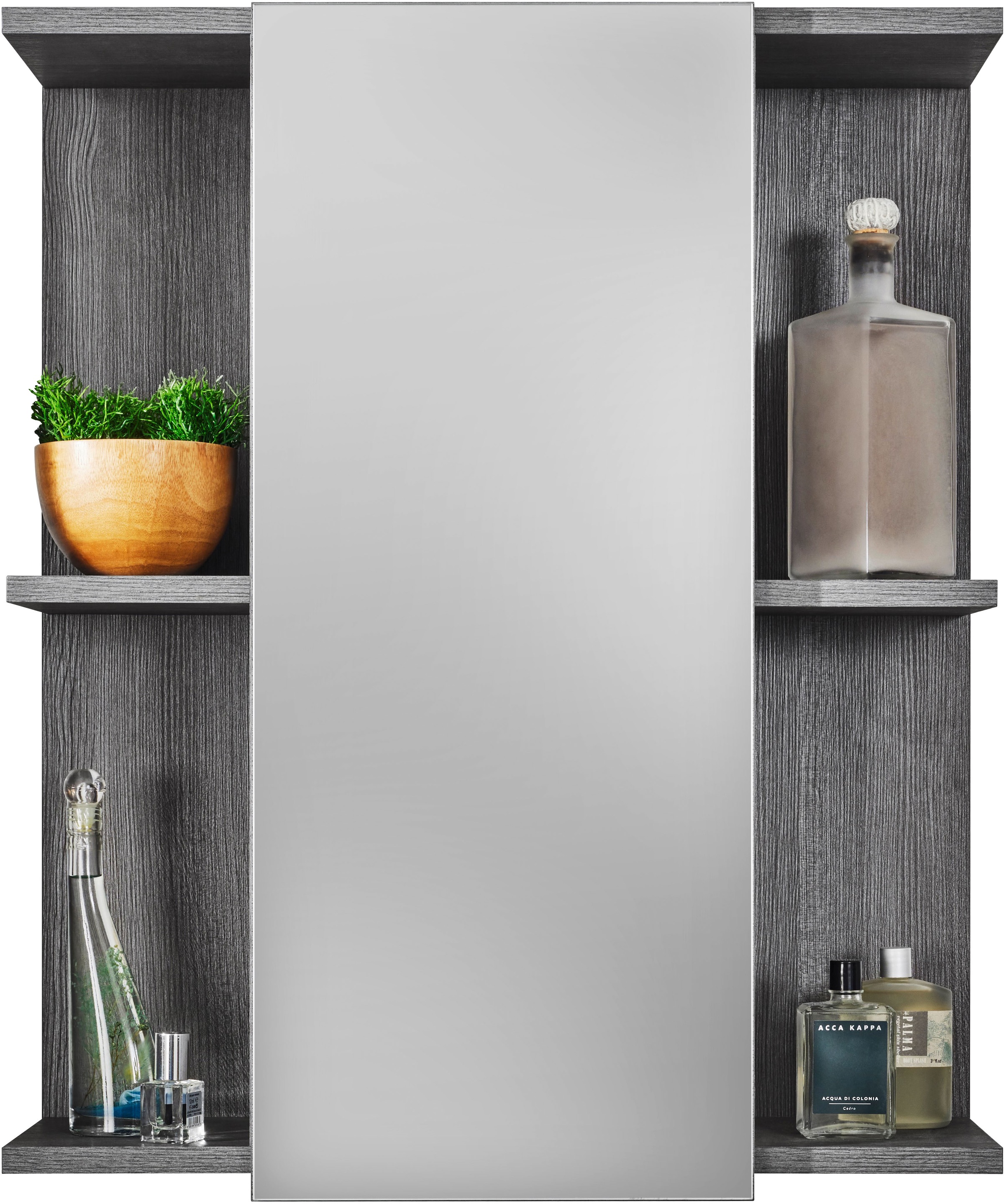 BASIC by Balculina Spiegelschrank »Silver,Badezimmerschrank BxHxT 60x70x20«, (1 St.), Breite 60cm, Tür L/R monierbar, FSC-Mix 70%