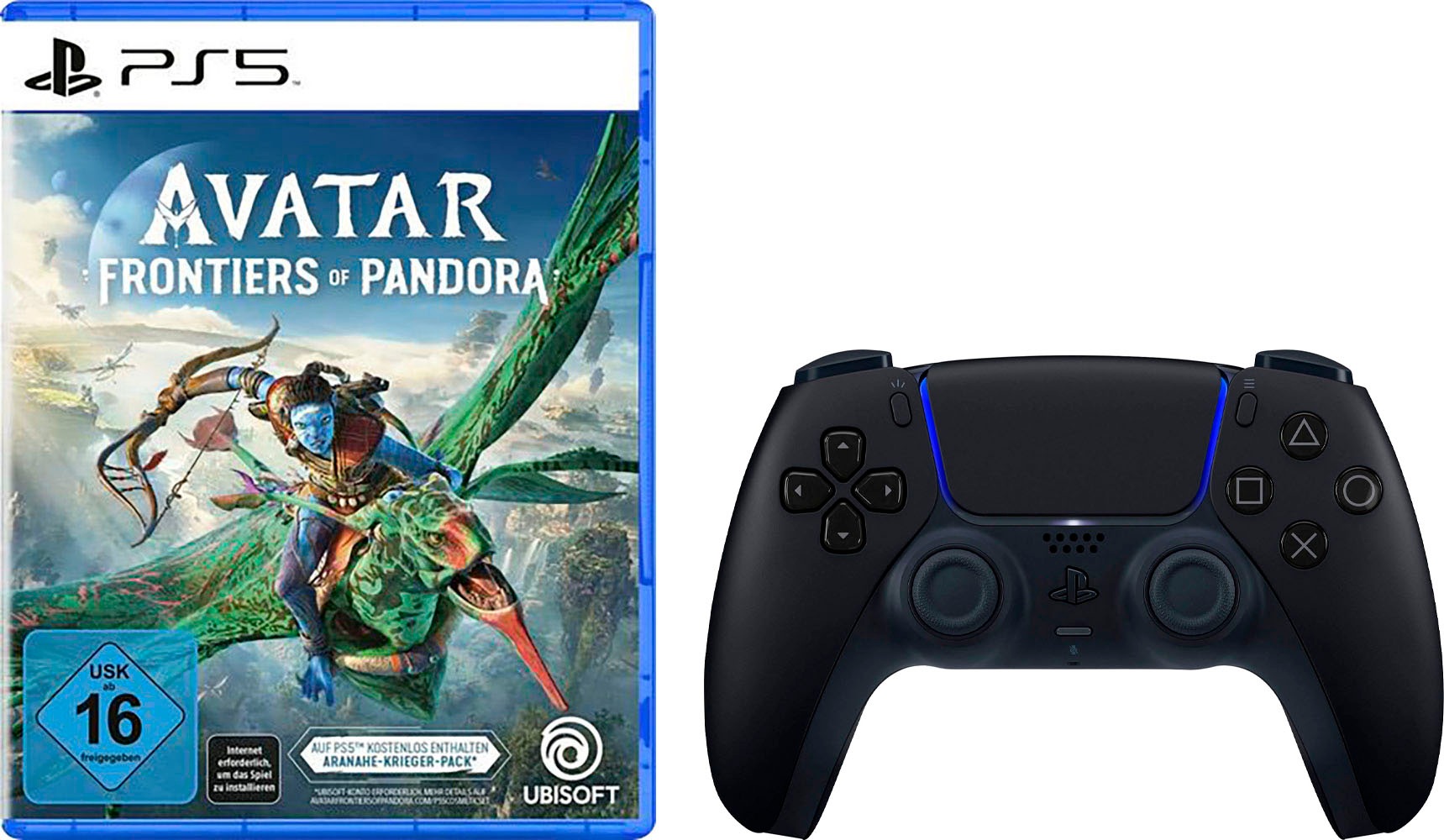 Bild von PlayStation 5 PlayStation 5-Controller »Avatar: Frontiers of Pandora + Midnight Black DualSense«