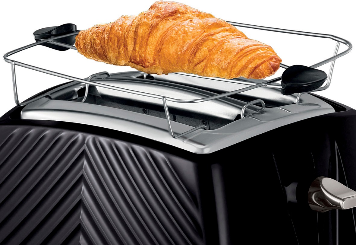 RUSSELL HOBBS Toaster »Groove 26390-56, schwarz, 850 Watt - Brötchenaufsatz günstig online kaufen