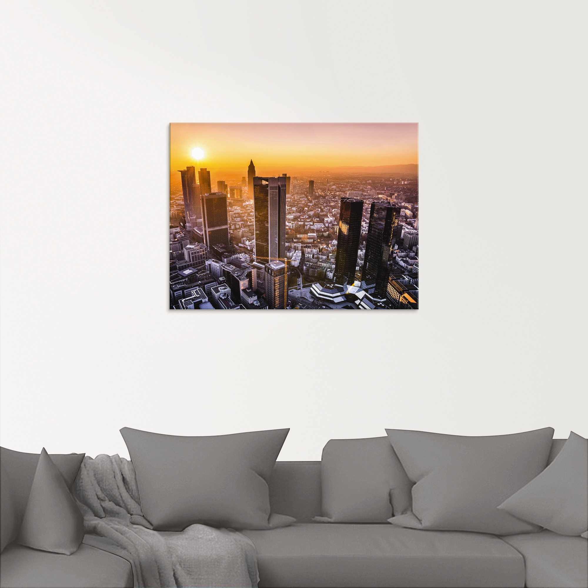 Artland Glasbild »Frankfurt am Main Panorama I«, Deutschland, (1 St.), in verschiedenen Größen