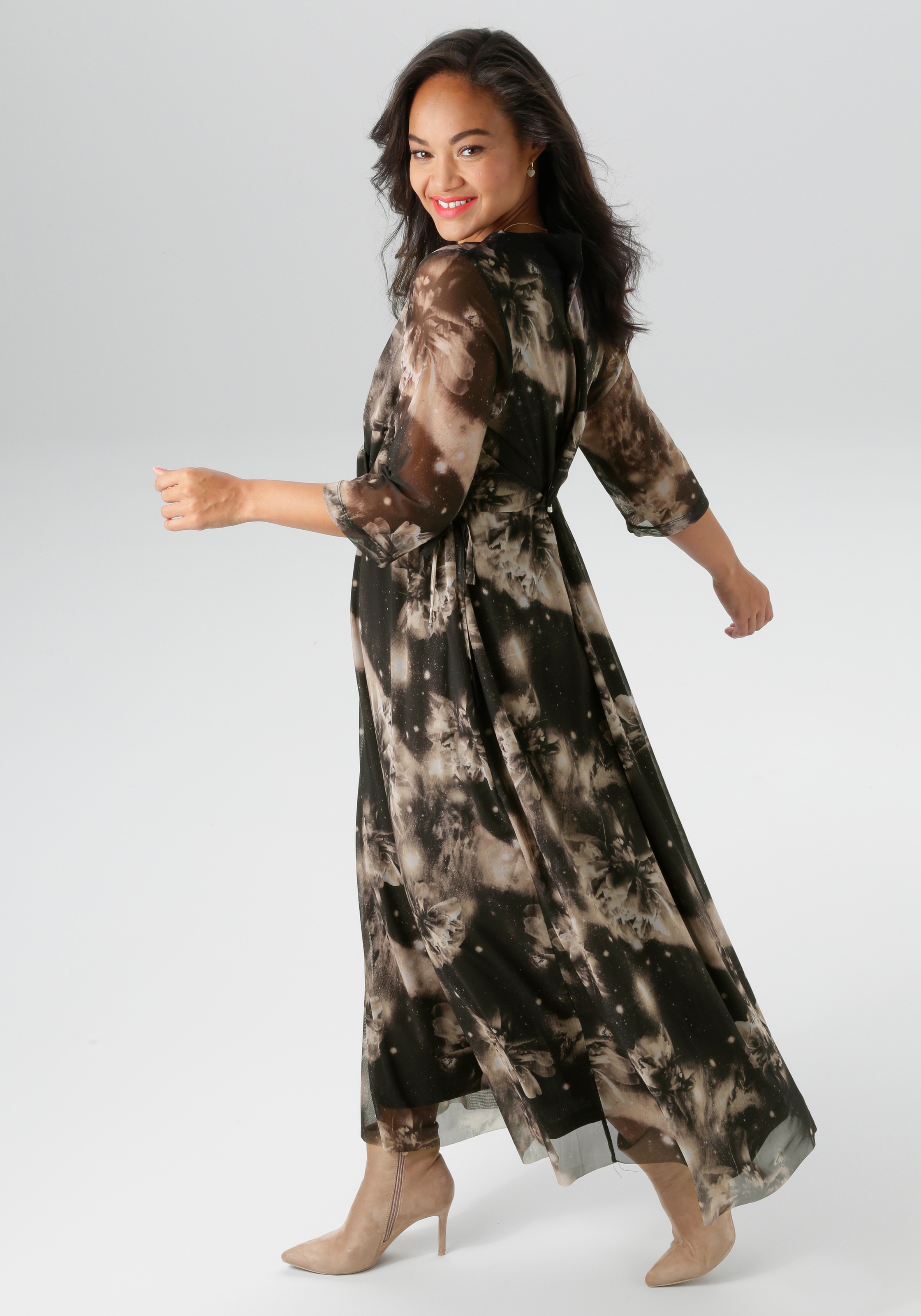 Aniston PLUS Midikleid, In Mesh Qualität - NEUE KOLLEKTION