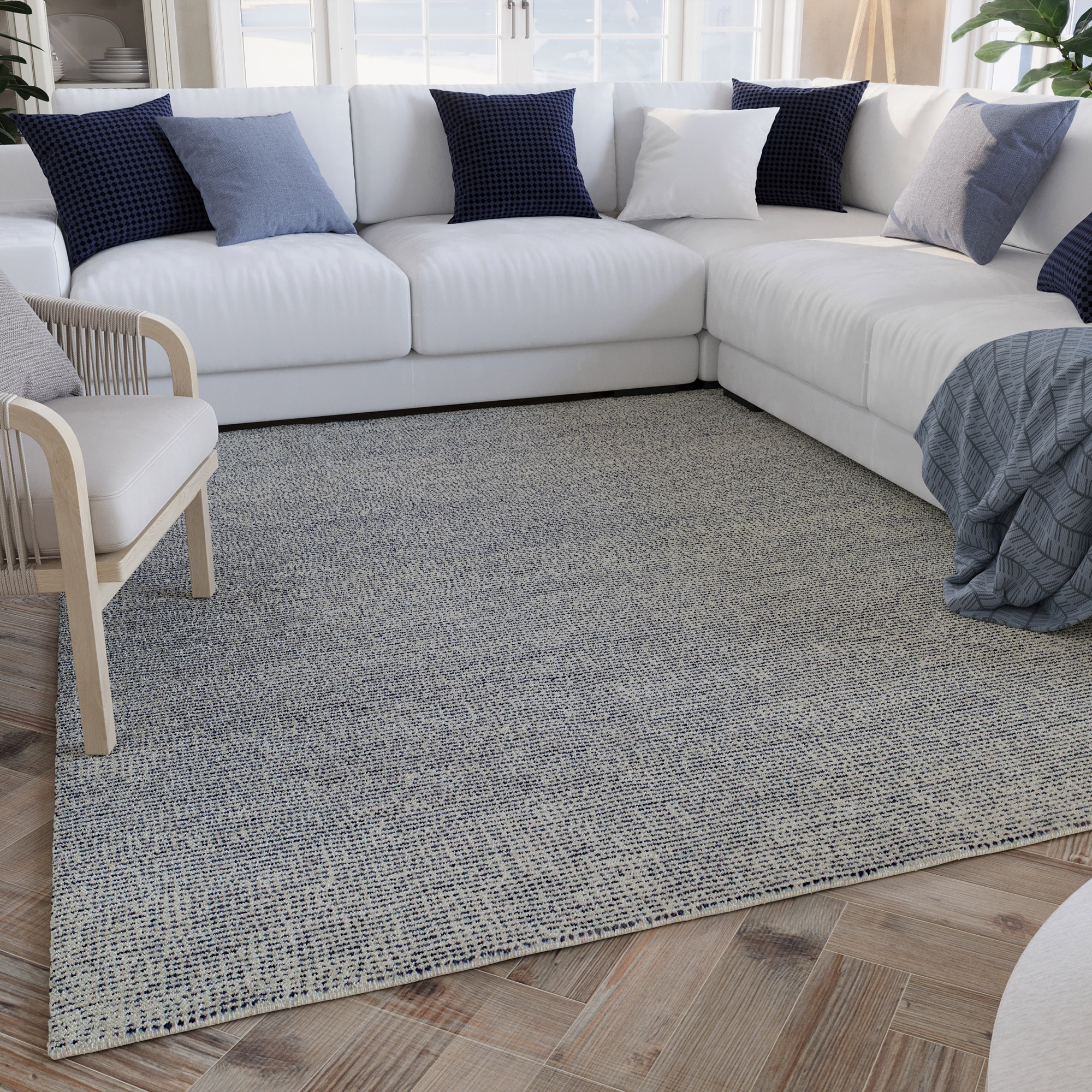 Wecon home Teppich »Hamptons THIRTYTWO« rechteckig 15 mm Höhe Läufer, Kurzflor, Wohnzimmer, Schlafzimmer, elegant, robust, Linien
