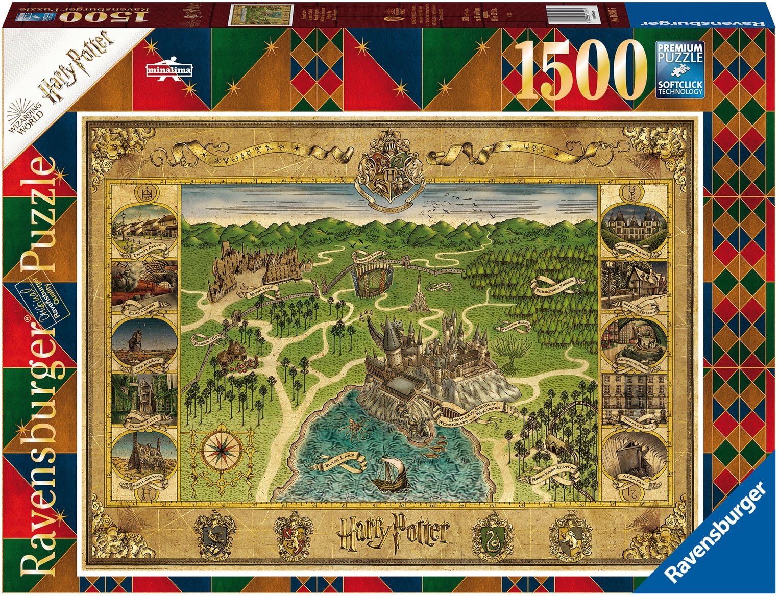 Puzzle »Hogwarts Karte«, FSC® - schützt Wald - weltweit; Made in Germany