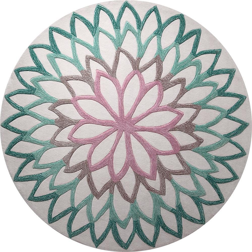 Esprit Teppich »Lotus Flower«, rund, handgearbeiteter Konturenschnitt, Wohnzimmer