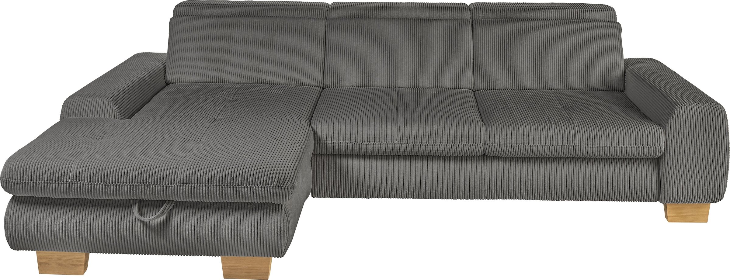 set one by Musterring Ecksofa whlw. mit Funktion, Kaltschaum, in Cord, anth günstig online kaufen