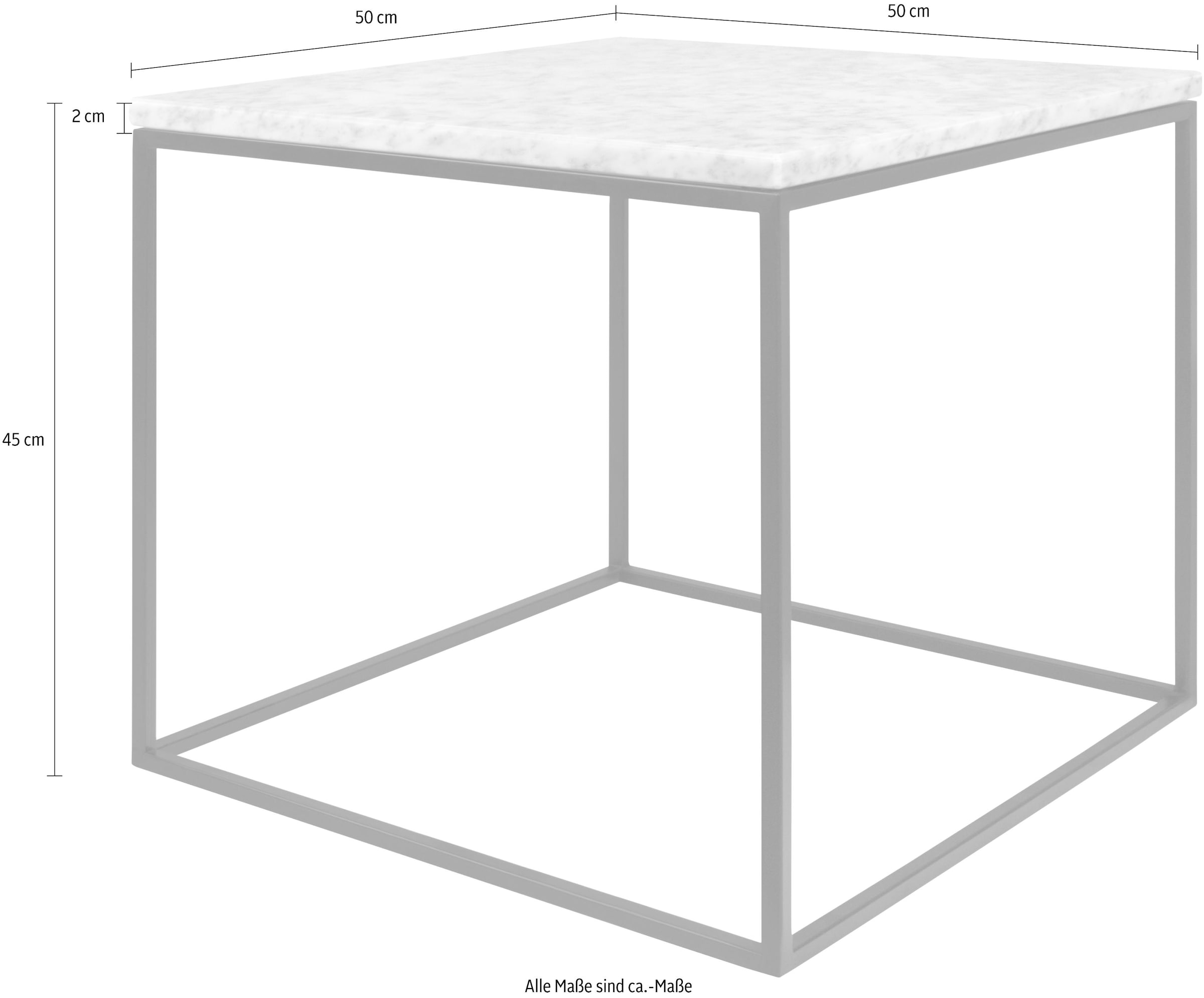TemaHome Couchtisch »Gleam«, mit einer Platte aus Marmor, Breite 50 cm