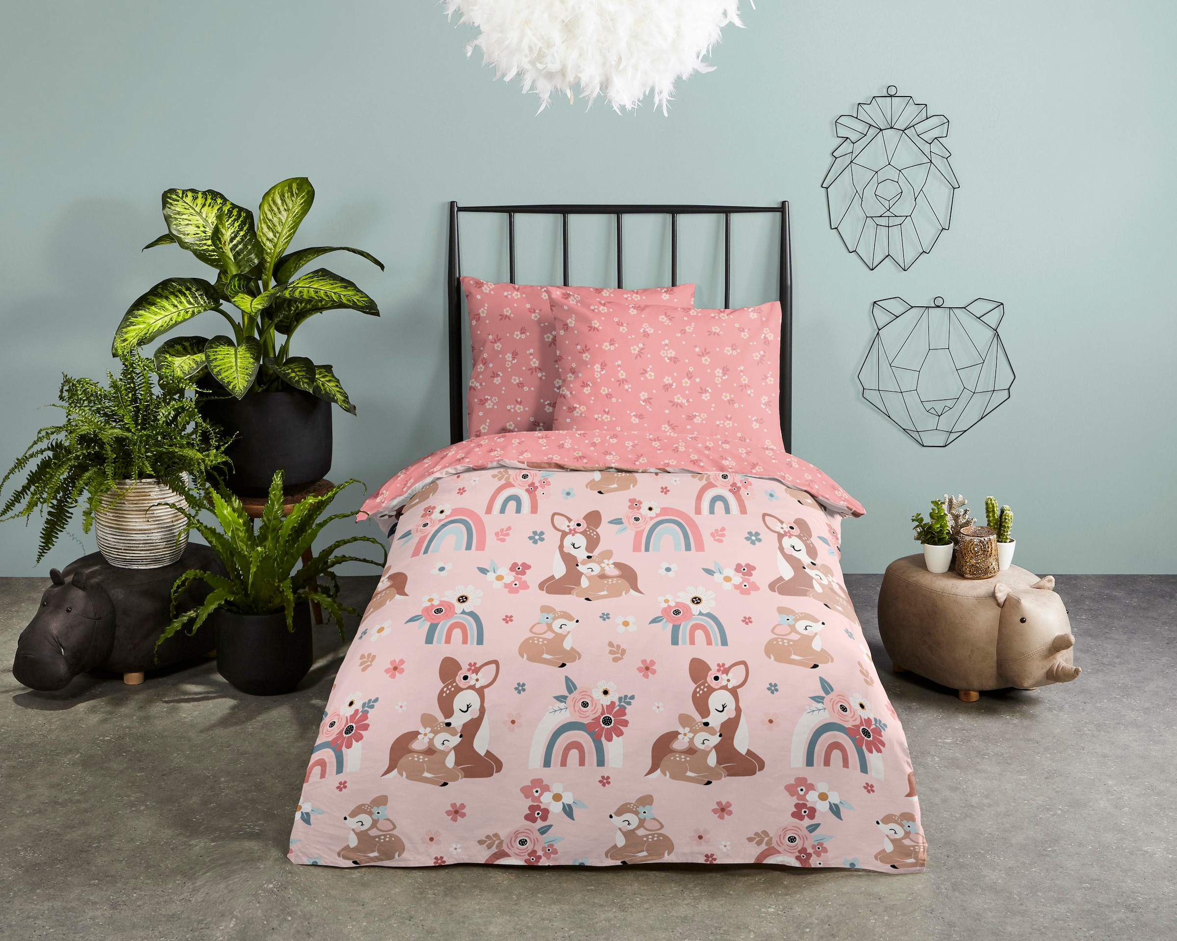 good morning Babybettwäsche »Bibi blossom«, Baumwolle, 120x150, Reißverschl günstig online kaufen