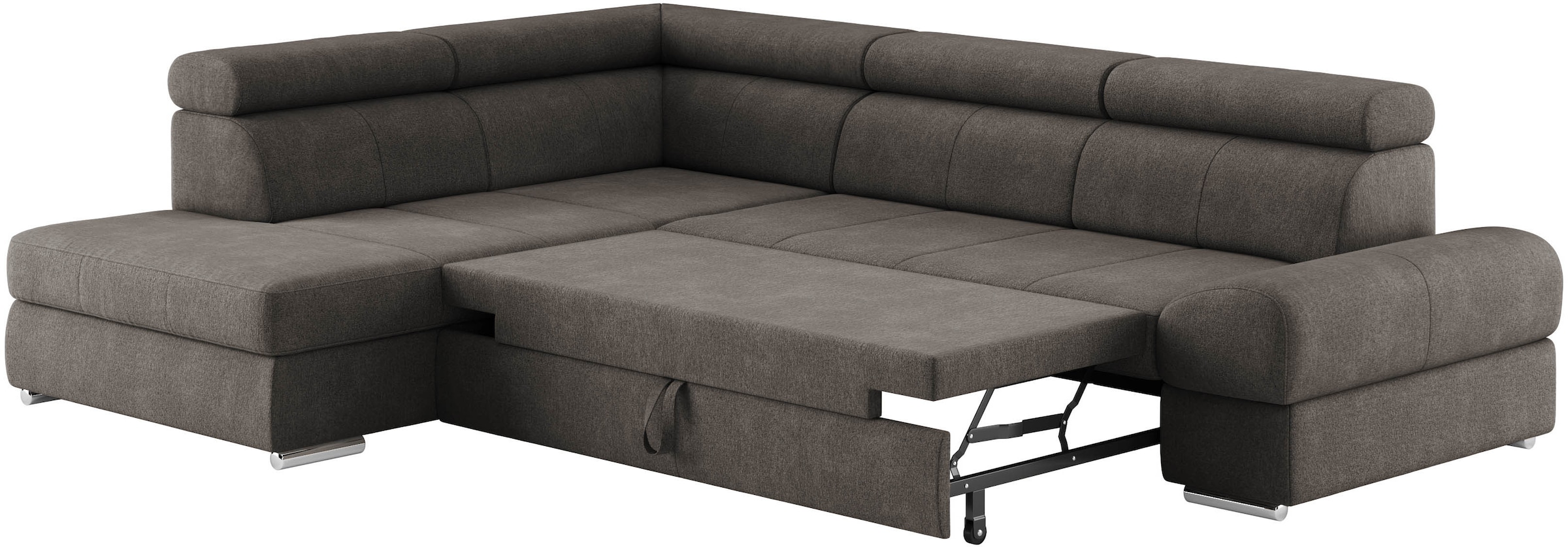 sit&more Ecksofa »Broadway L-Form«, mit verstellbaren Kopfteilen, wahlweise mit Bettfunktion