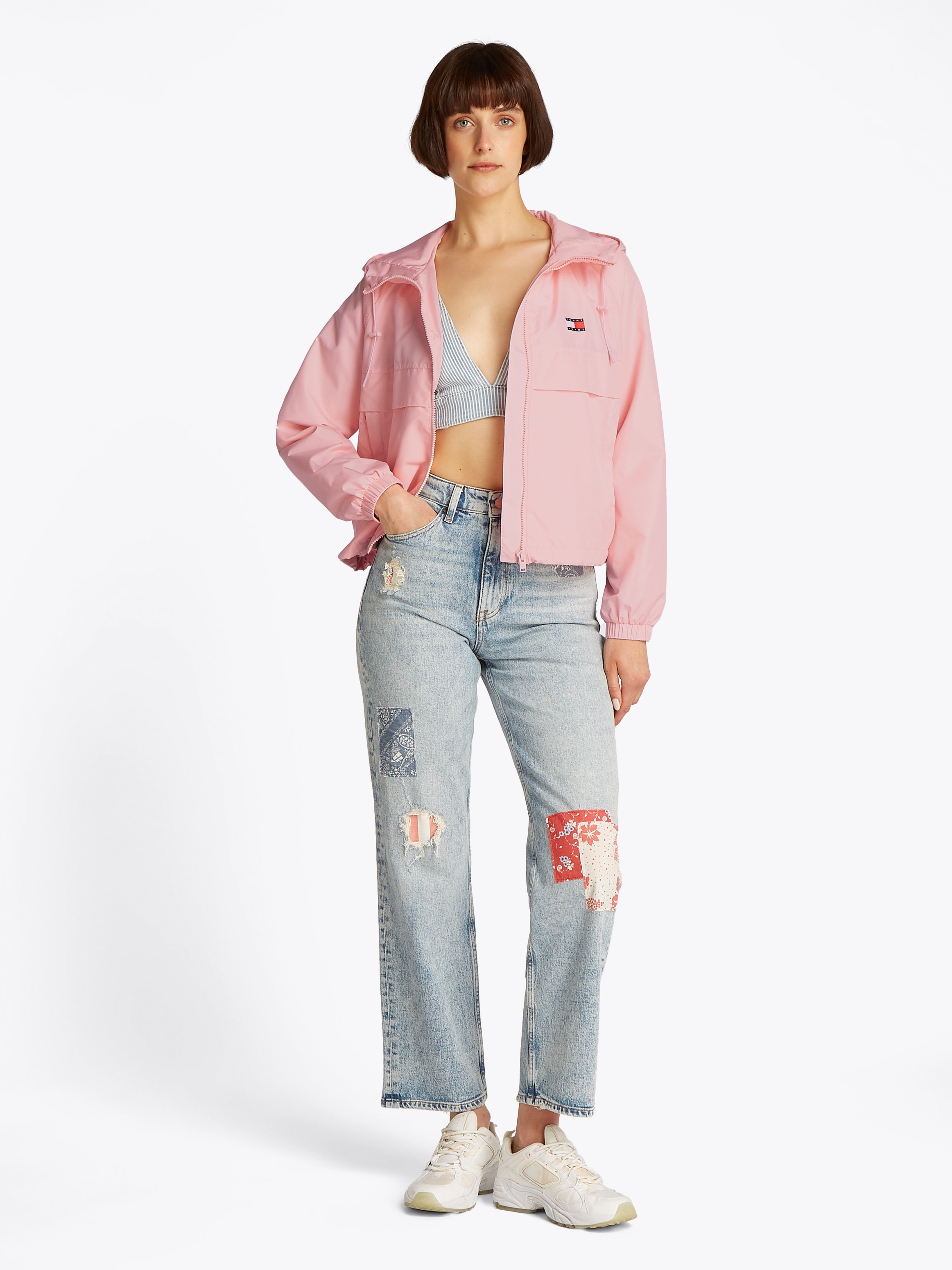 Tommy Jeans Windbreaker »TJW ESSENTIAL WINDBREAKER EXT«, mit Kapuze, mit Logodruck