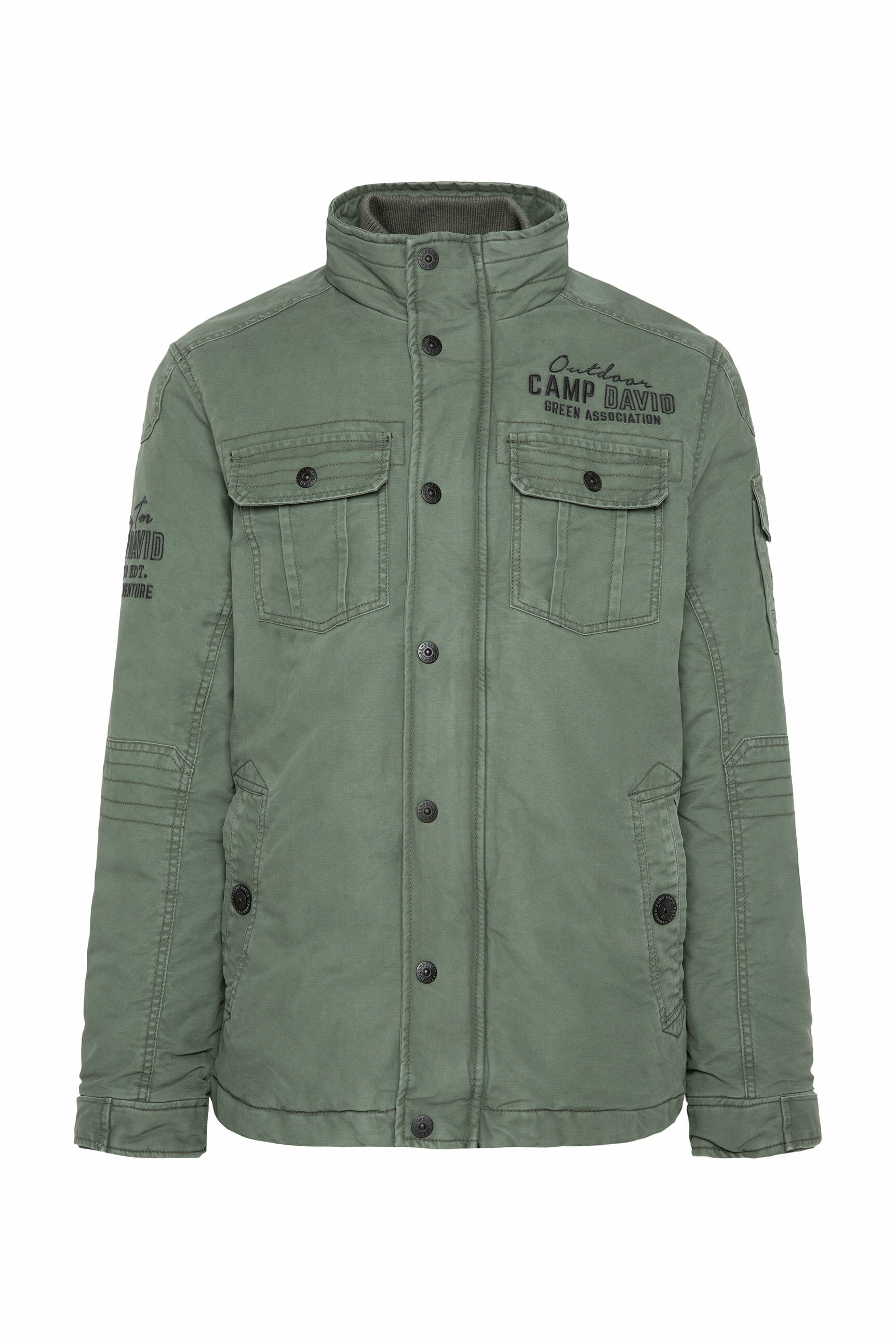 CAMP DAVID Winterjacke, ohne Kapuze, mit verstellbaren Druckknopfriegeln am Saum