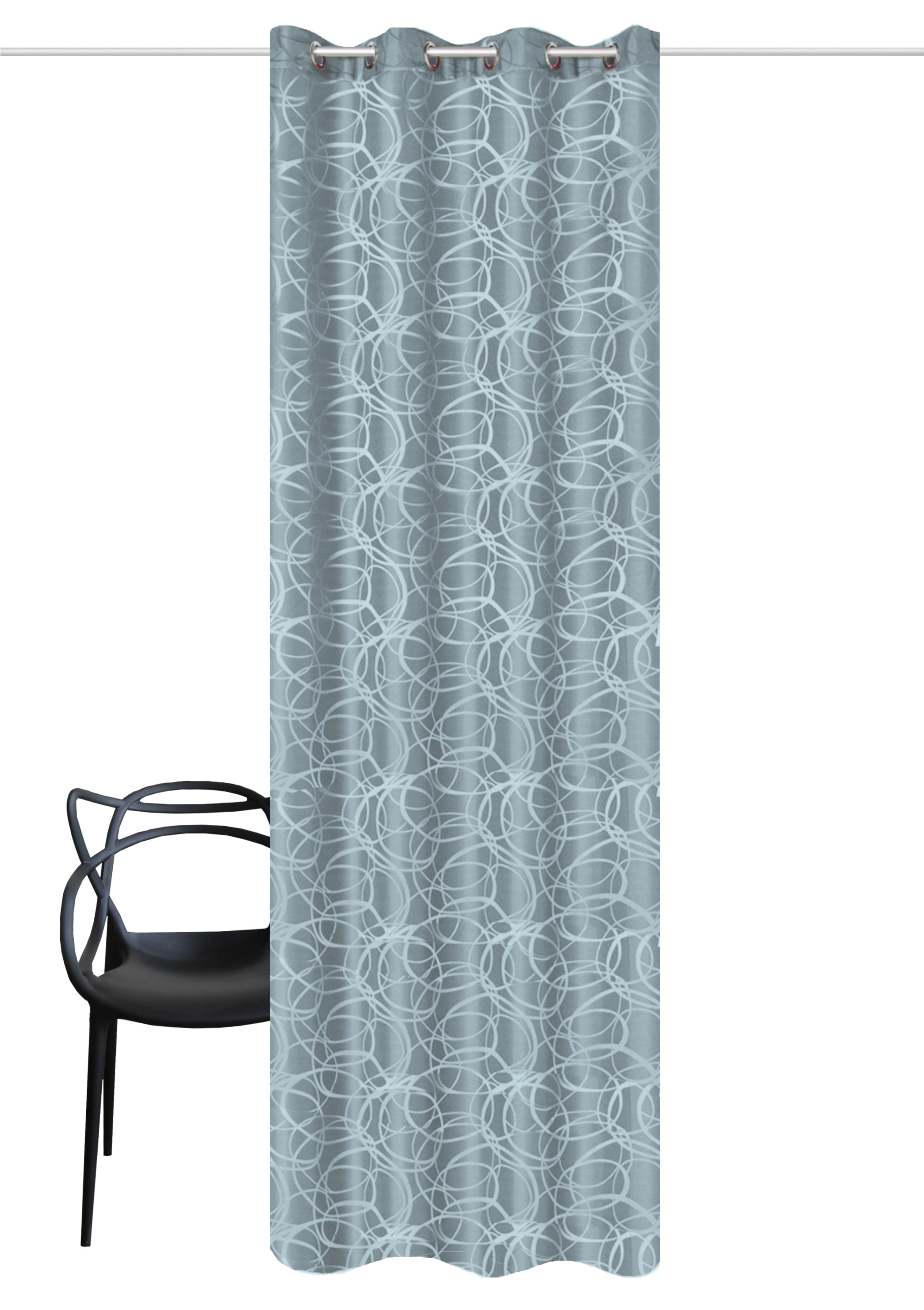 HOME WOHNIDEEN Gardine »LENNY« Ösen 1 Stk. tlg. DEKOSTOFF, JACQUARDMUSTERUN günstig online kaufen