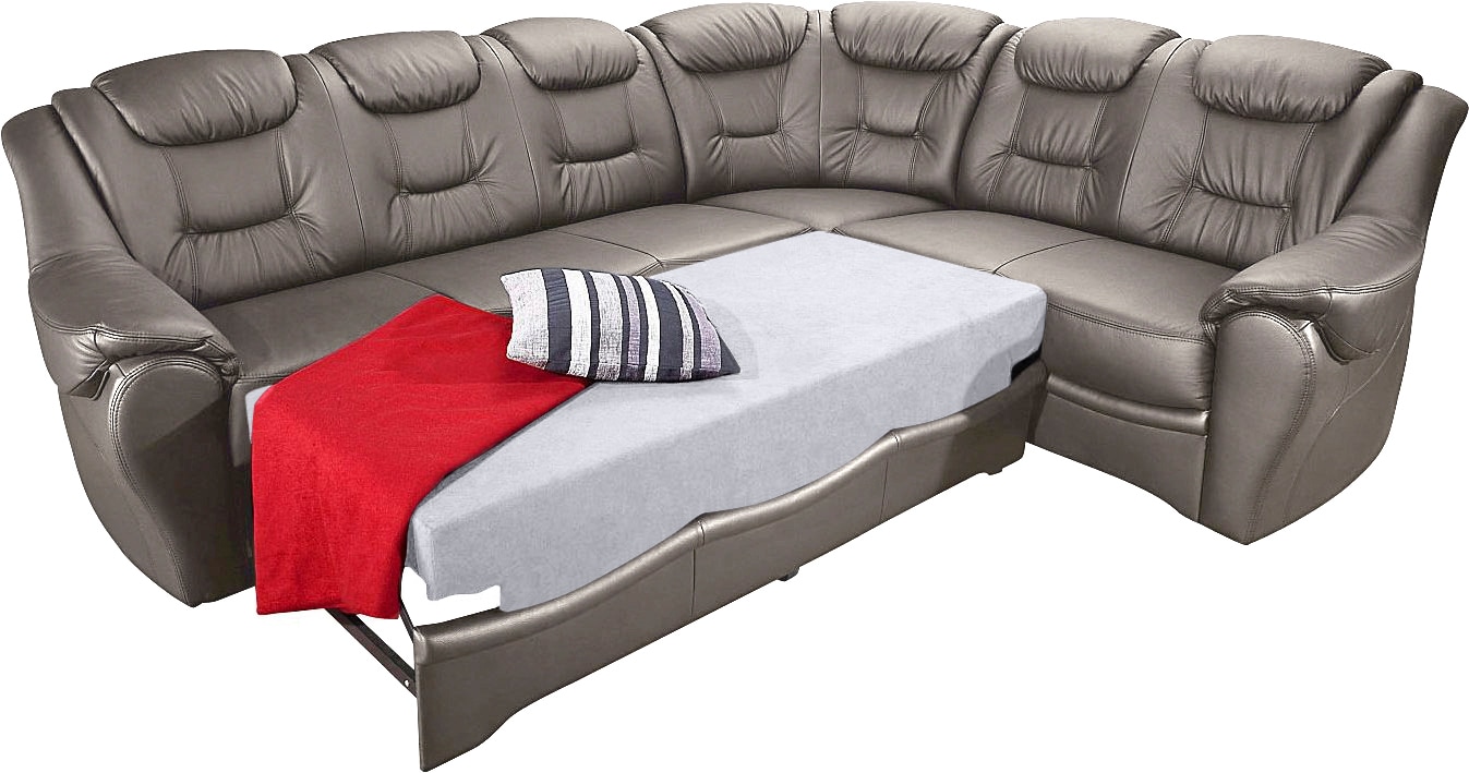 sit&more Ecksofa »Bellevue L-Form«, wahlweise mit Bettfunktion