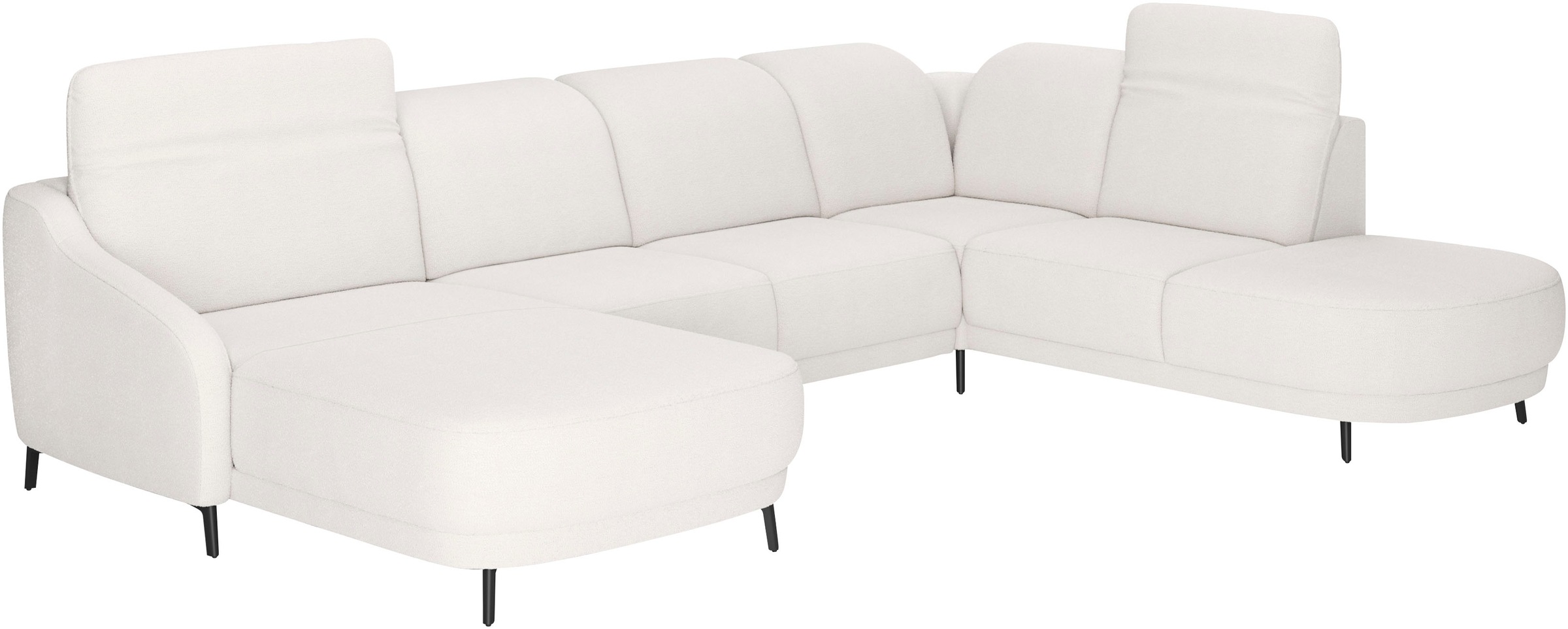 sit&more Wohnlandschaft »Blues U-Form«, inkl. Kopfteilverstellung, wahlweise mit Klapptisch und USB