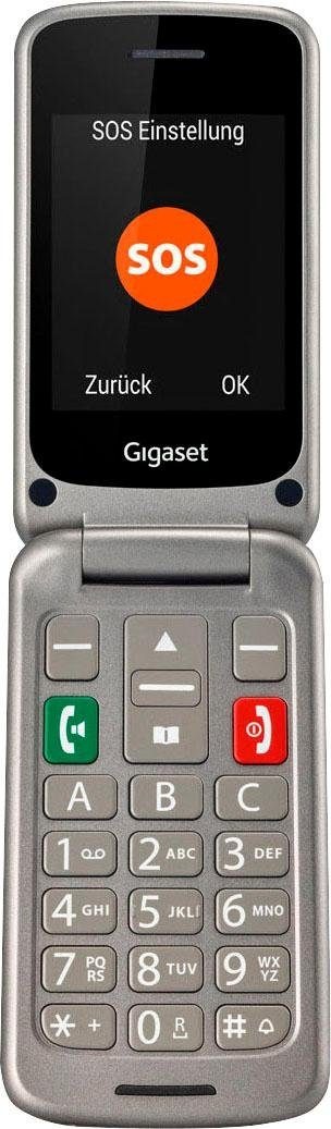 Gigaset Klapphandy »GL590«, Titan-silber, 7,3 cm/2,8 Zoll, 0,03 GB Speicherplatz, 3 MP Kamera